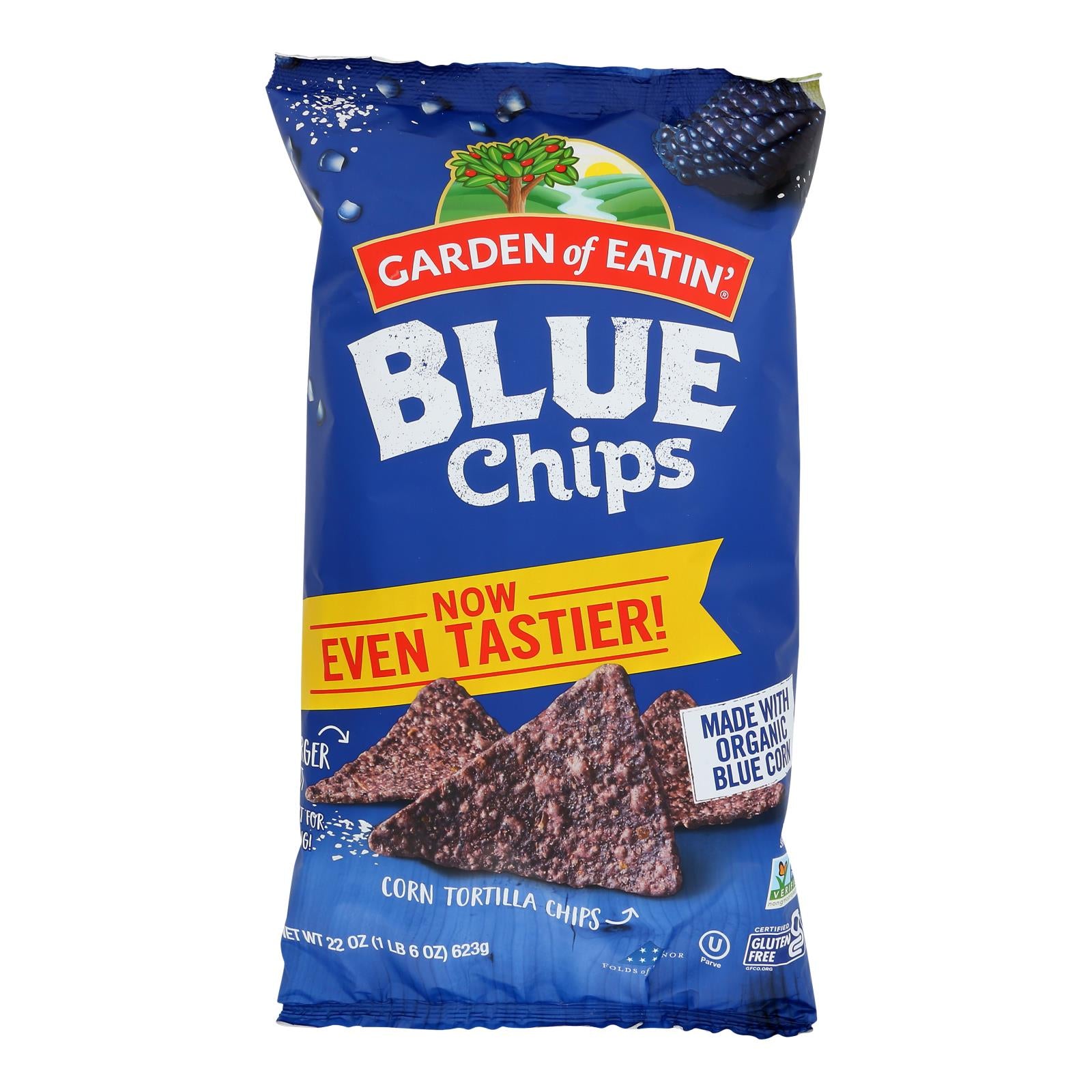 Garden Of Eatin' Tortilla Chips - Blue Corn - Case Of 10 - 22 Oz.