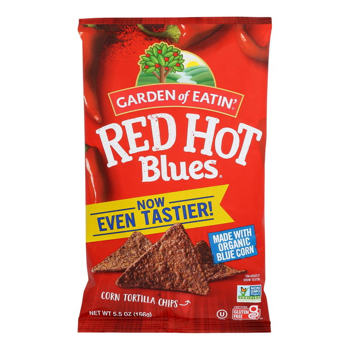 Garden Of Eatin' - Chip Blu Corn Red Hot - Case Of 12-5.5 Oz
