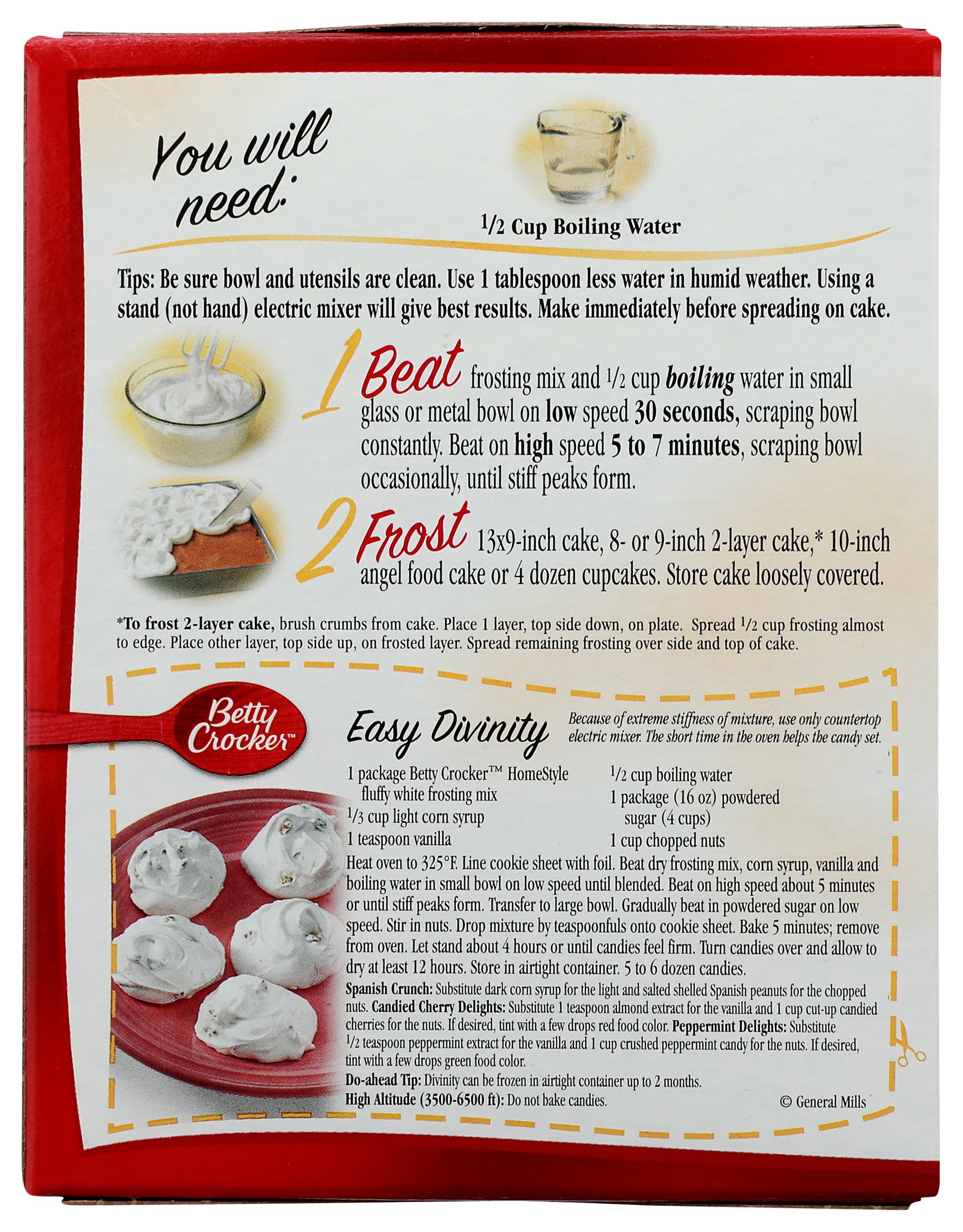 BETTY CROCKER MIX FROSTING WHITE HMSTYLE - Case of 12