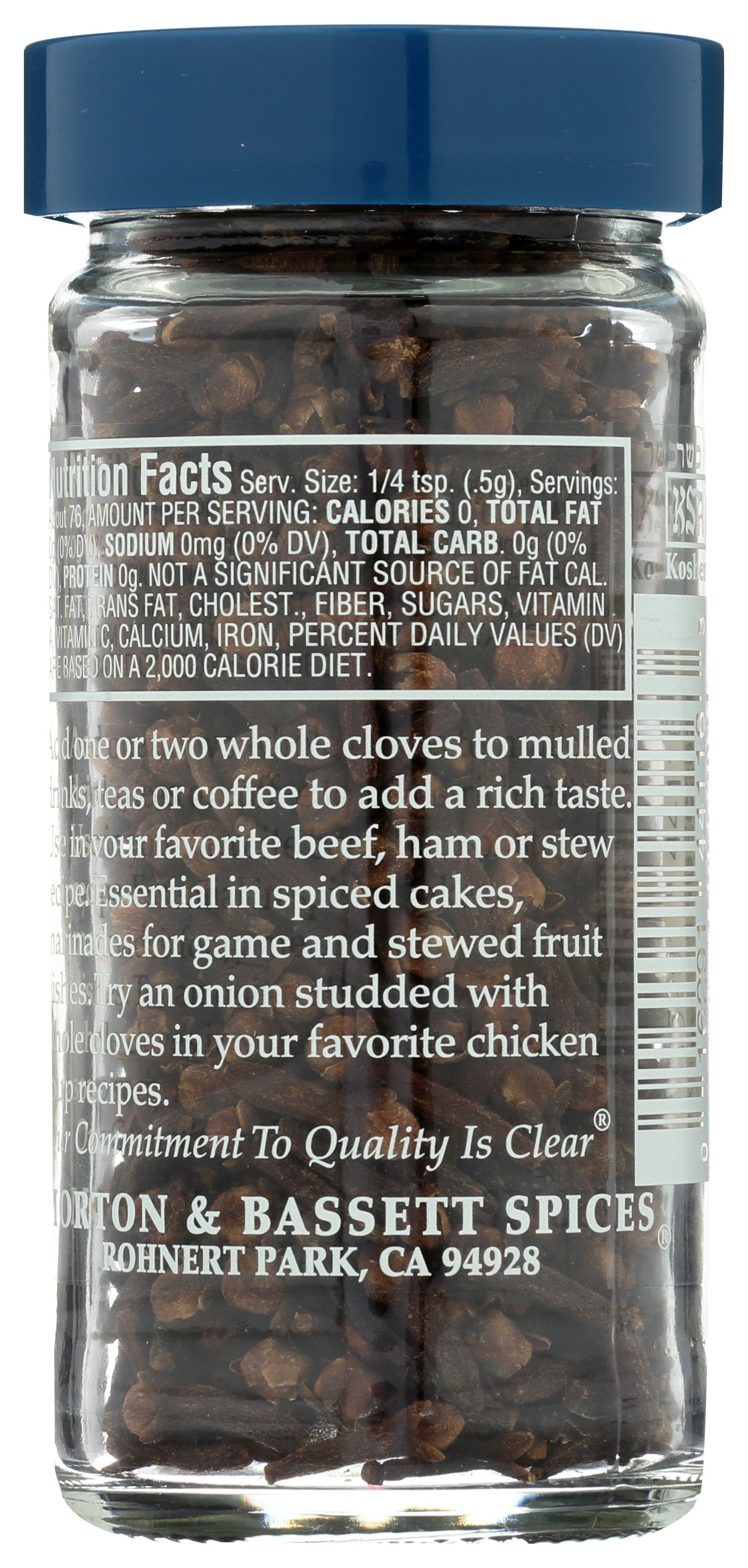 MORTON & BASSETT CLOVE WHOLE - Case of 3