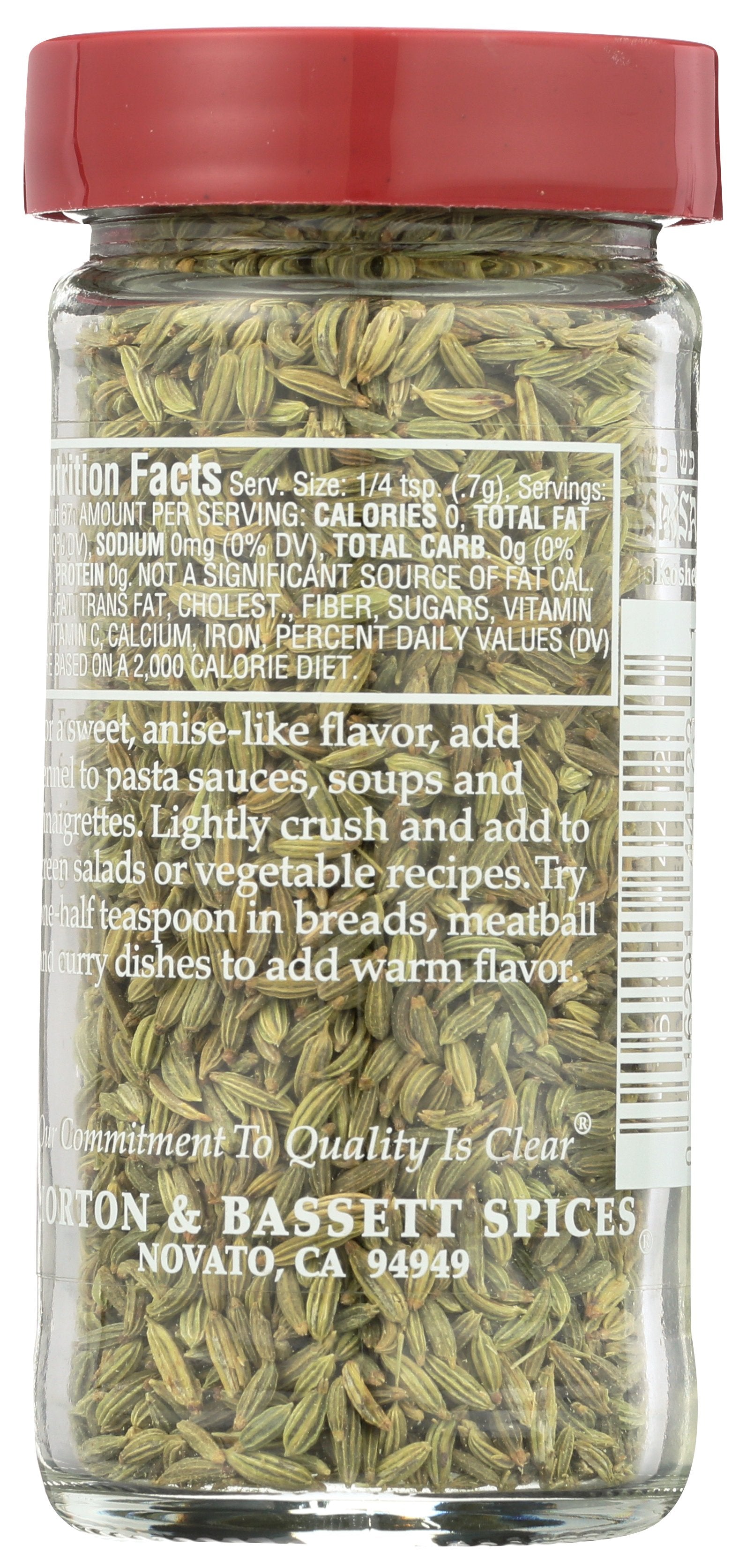MORTON & BASSETT FENNEL SEED - Case of 3