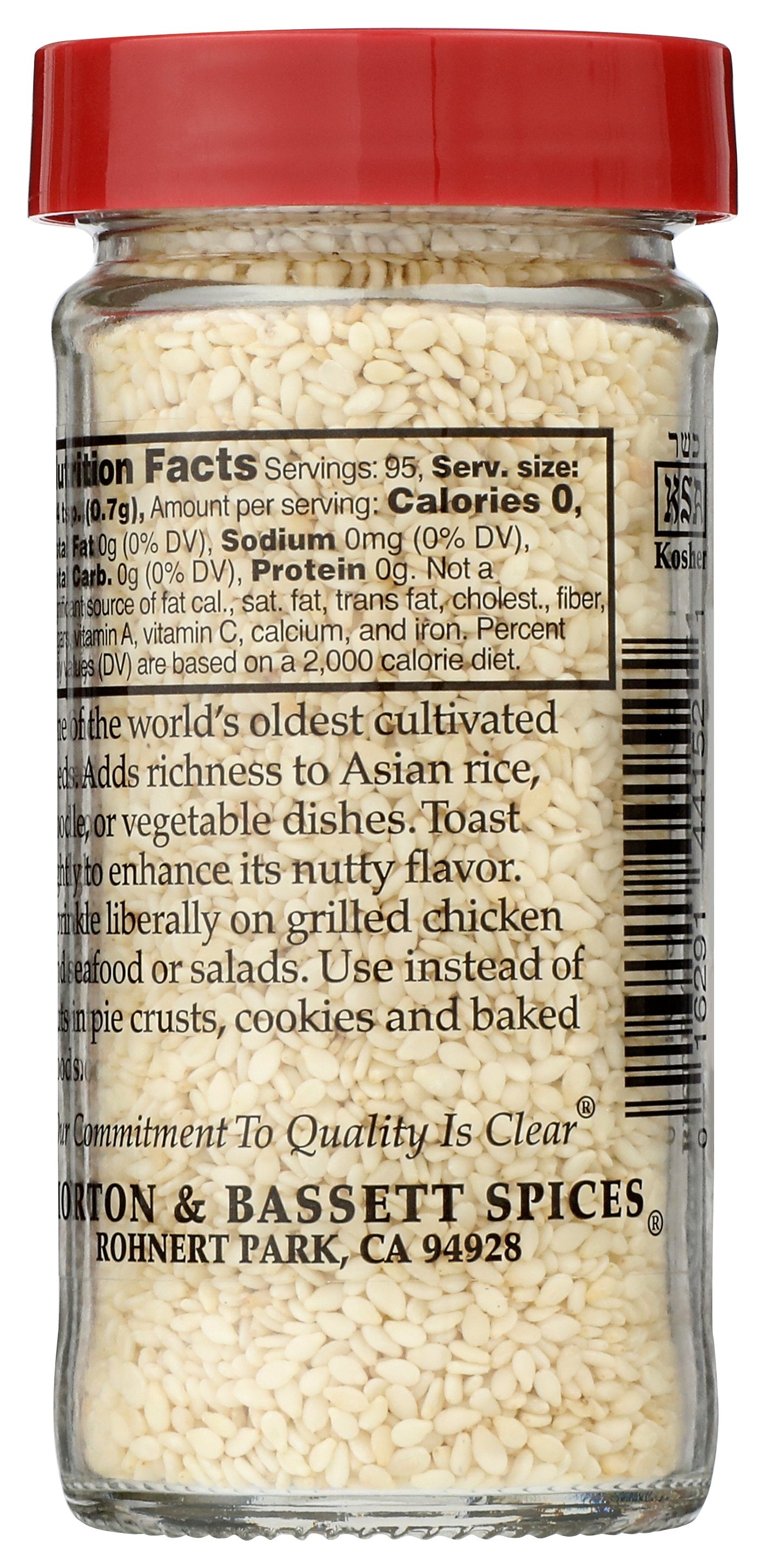 MORTON & BASSETT SESAME SEED - Case of 3