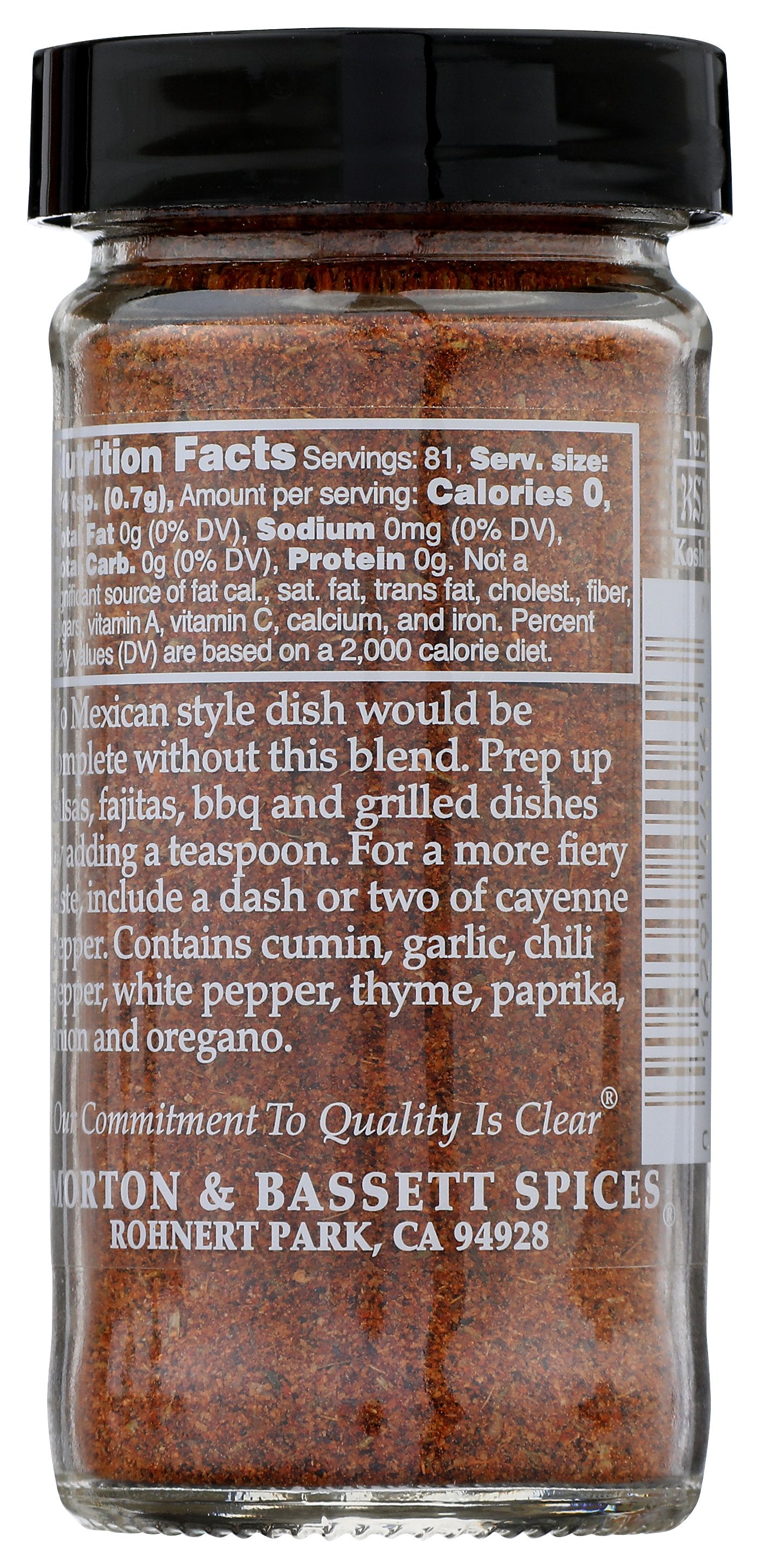 MORTON & BASSETT MEXICAN SPICE BLEND - Case of 3