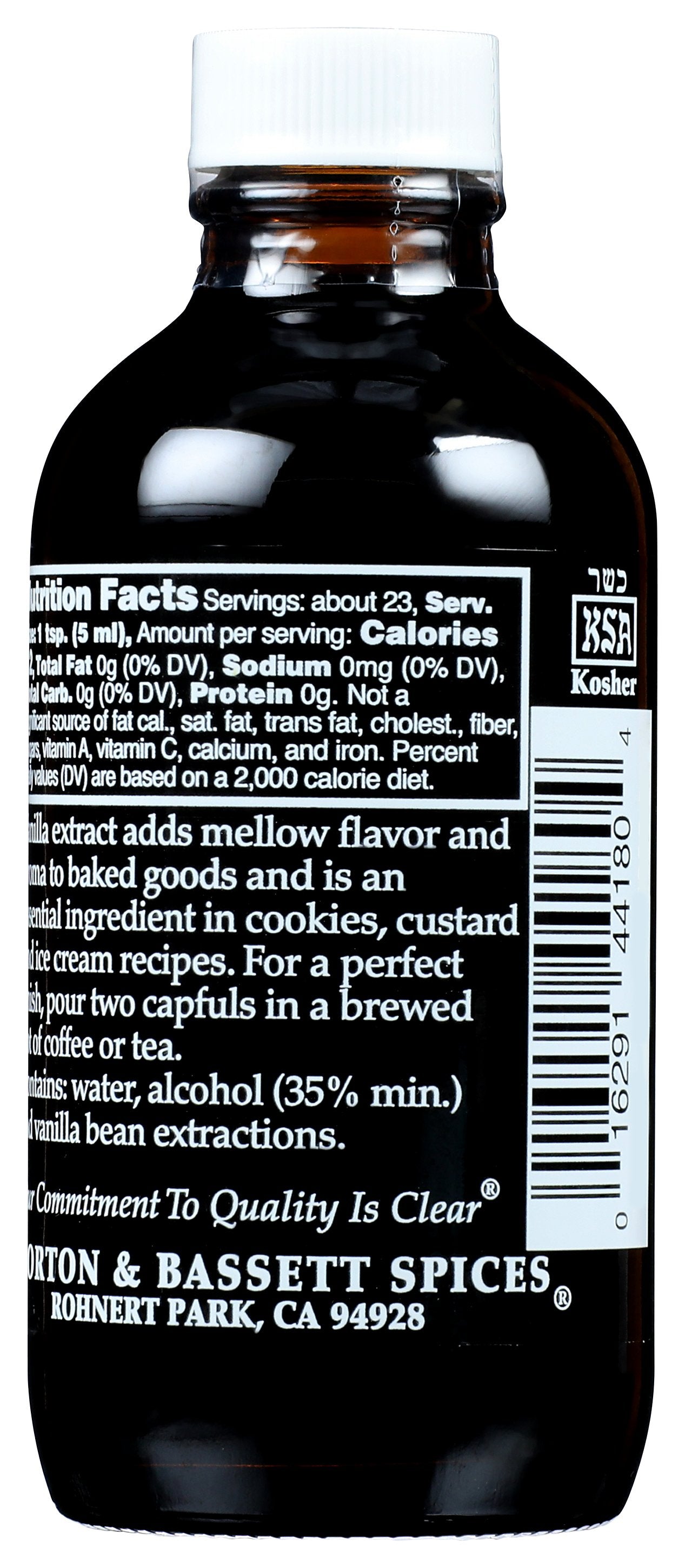 MORTON & BASSETT EXTRACT VANILLA PURE SF - Case of 3