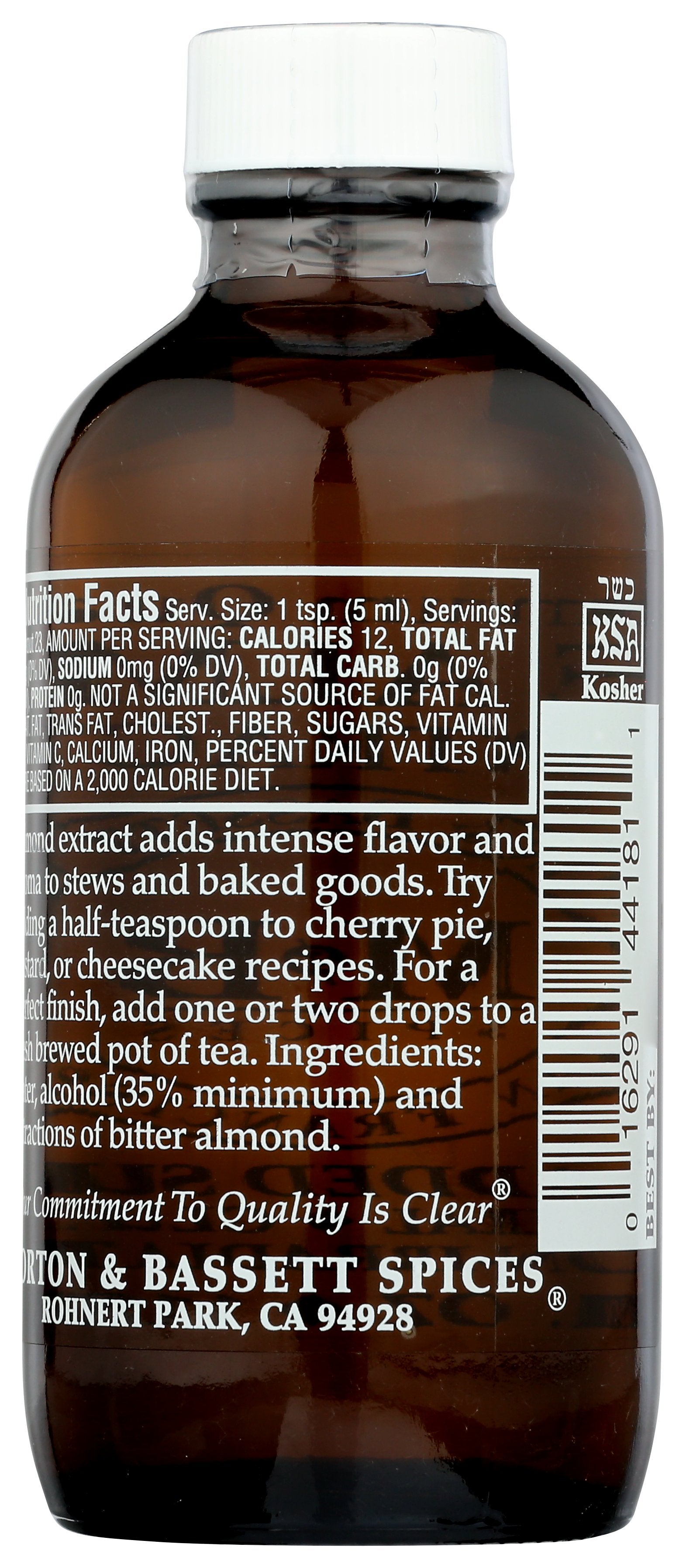 MORTON & BASSETT EXTRACT ALMOND PURE - Case of 3