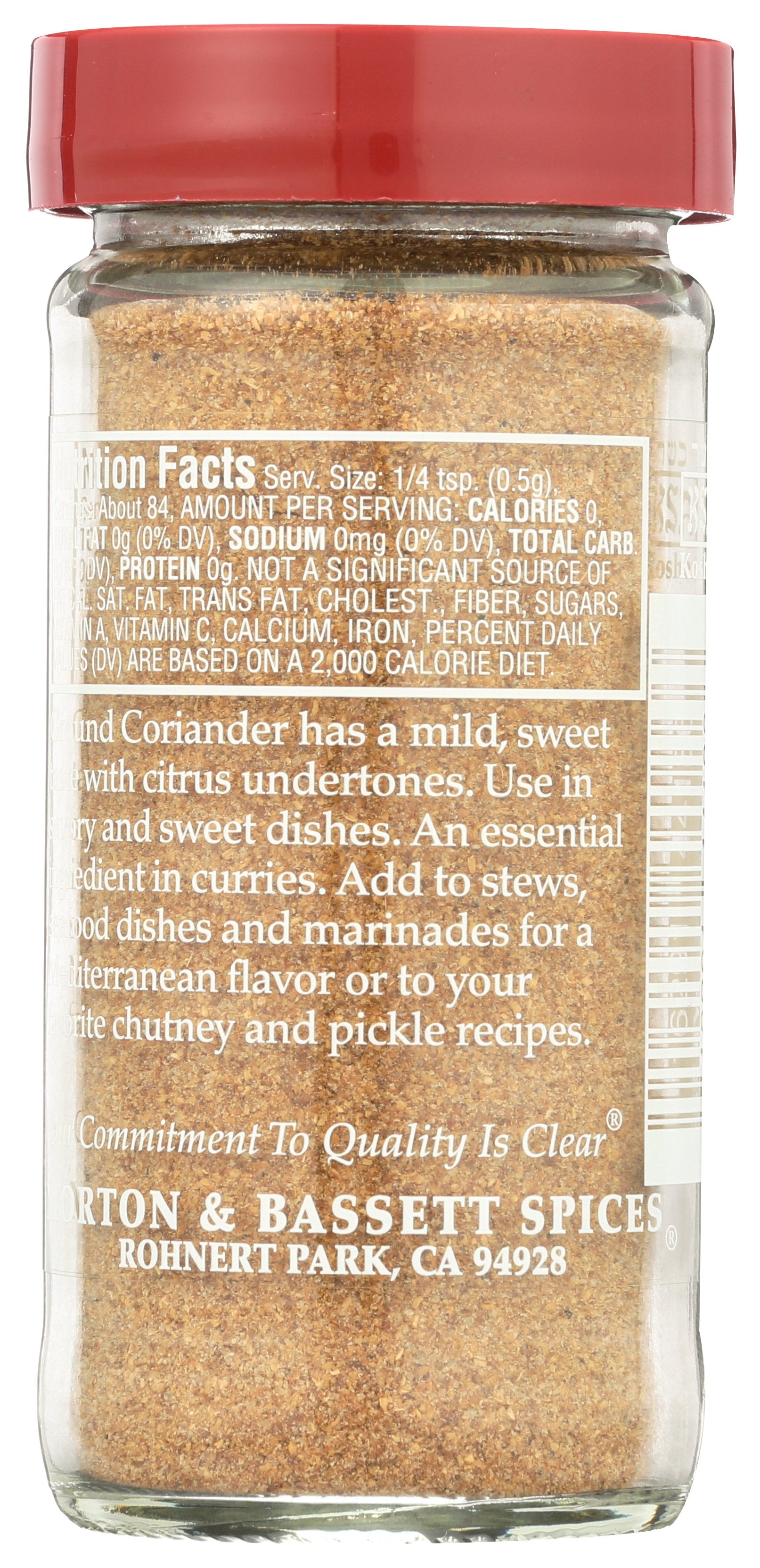 MORTON & BASSETT CORIANDER GRND - Case of 3