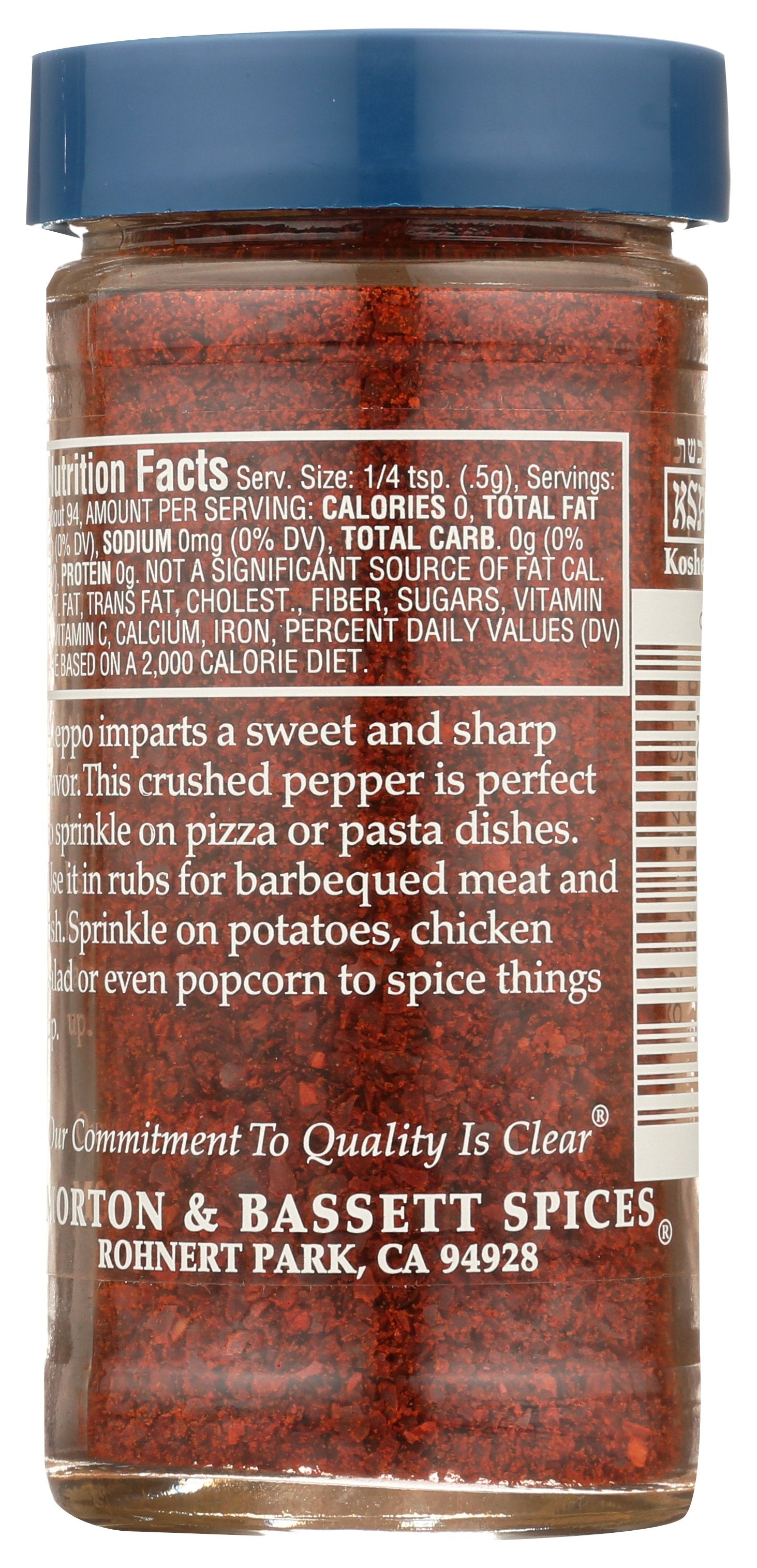 MORTON & BASSETT PEPPER ALEPPO - Case of 3