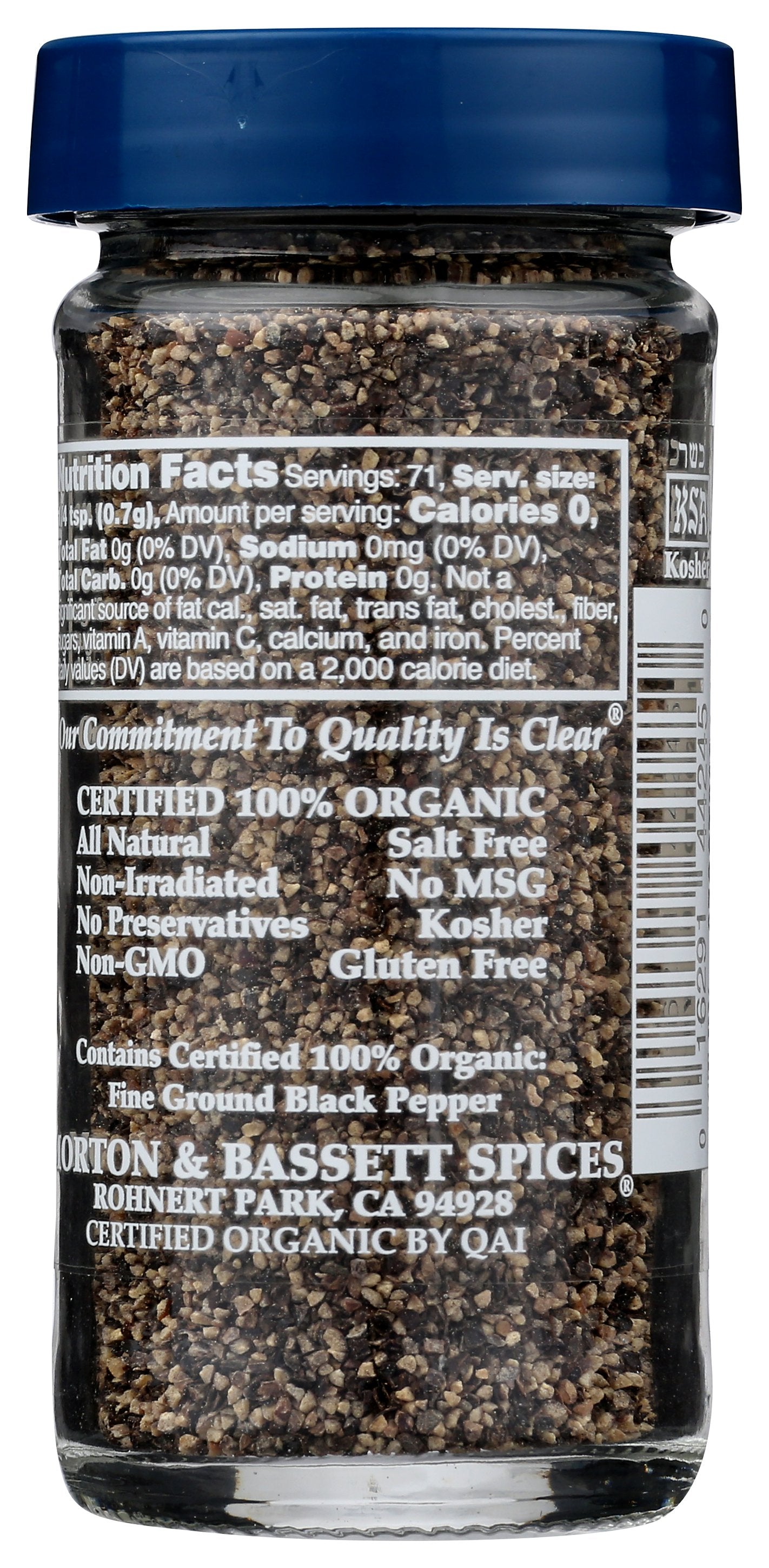 MORTON & BASSETT PEPPER BLCK GRND FINE ORG - Case of 3