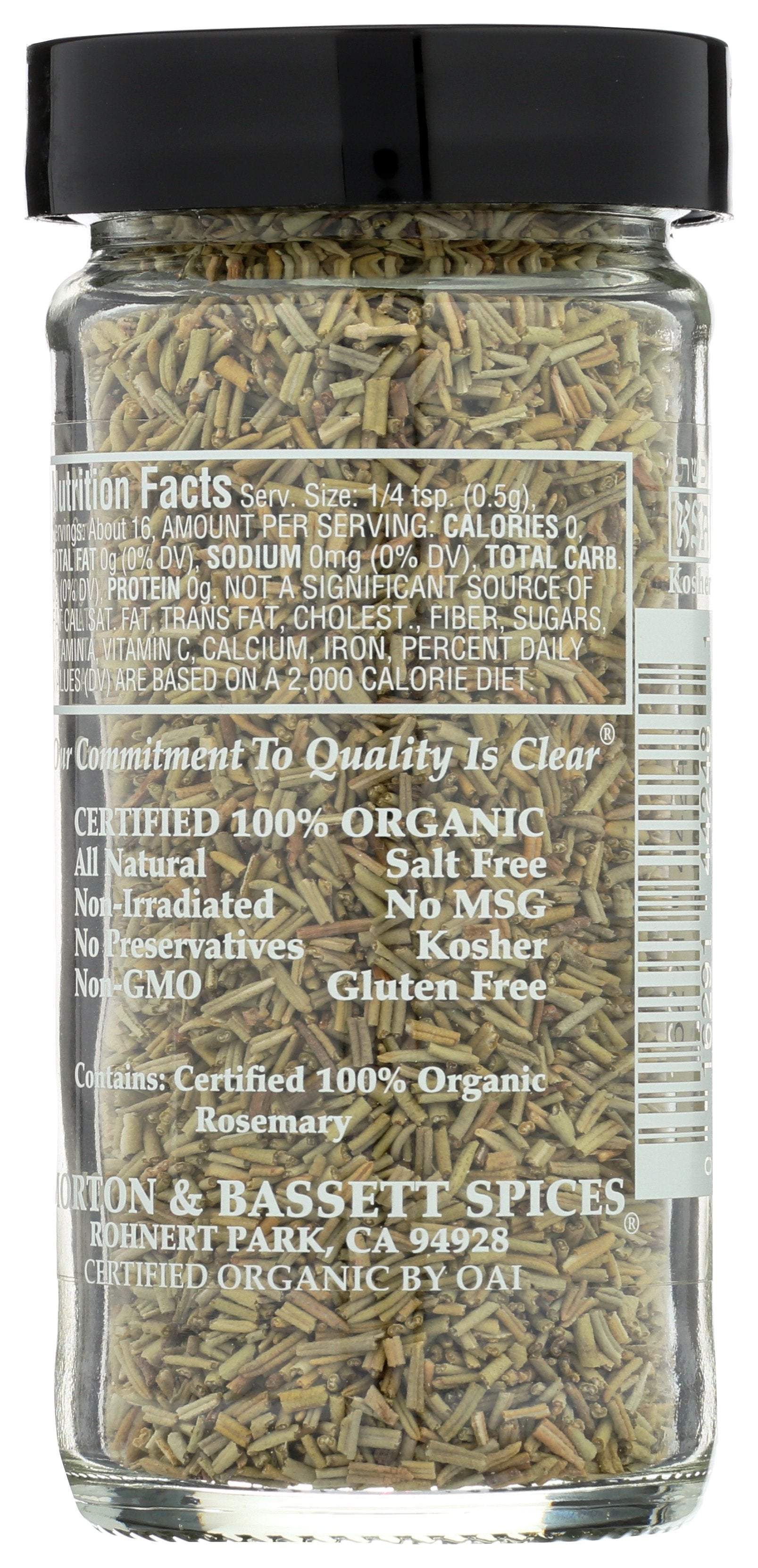 MORTON & BASSETT SPICE ROSEMARY ORG - Case of 3