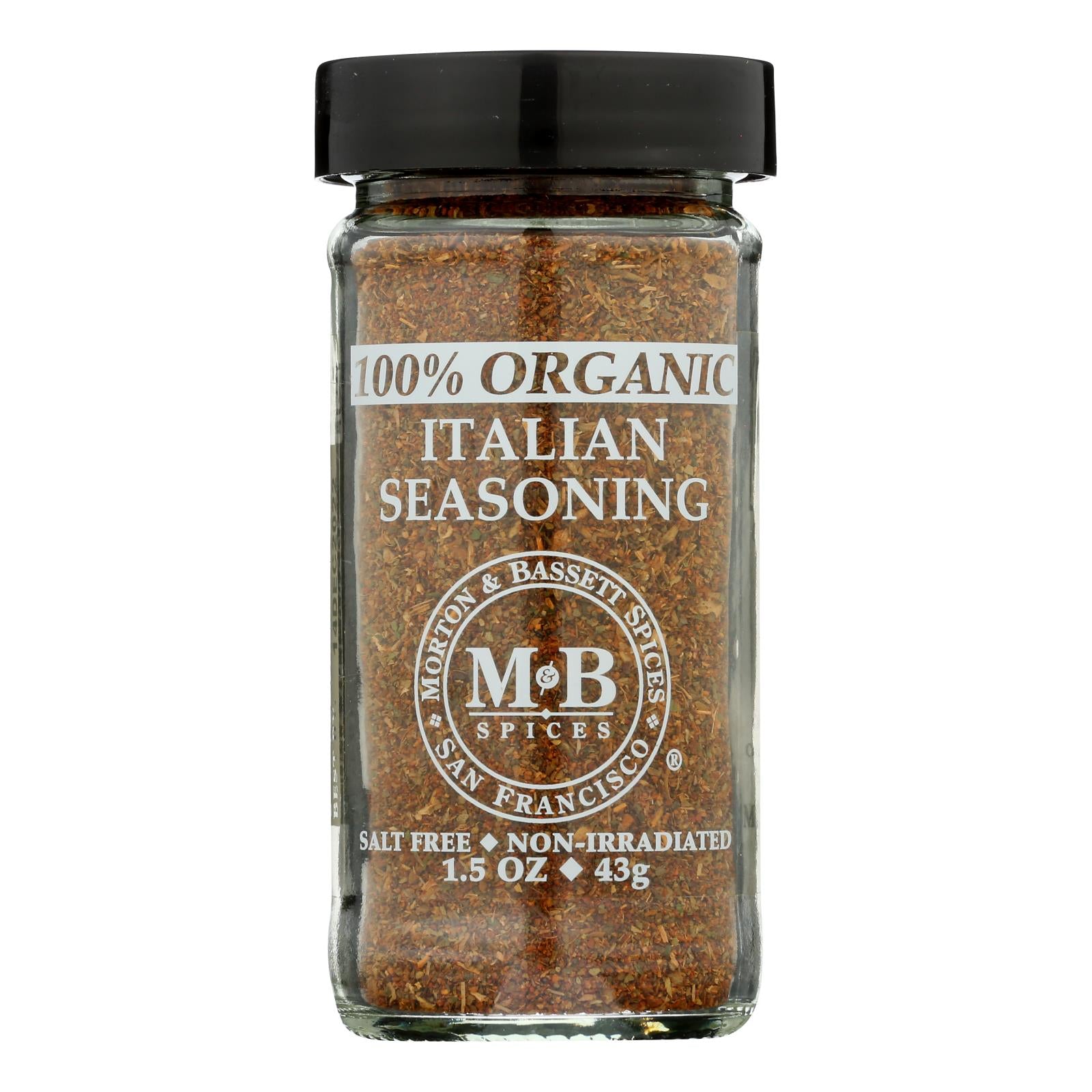 Morton and Bassett 100% Organic Italian Seasoning - Case of 3 - 1.5 oz