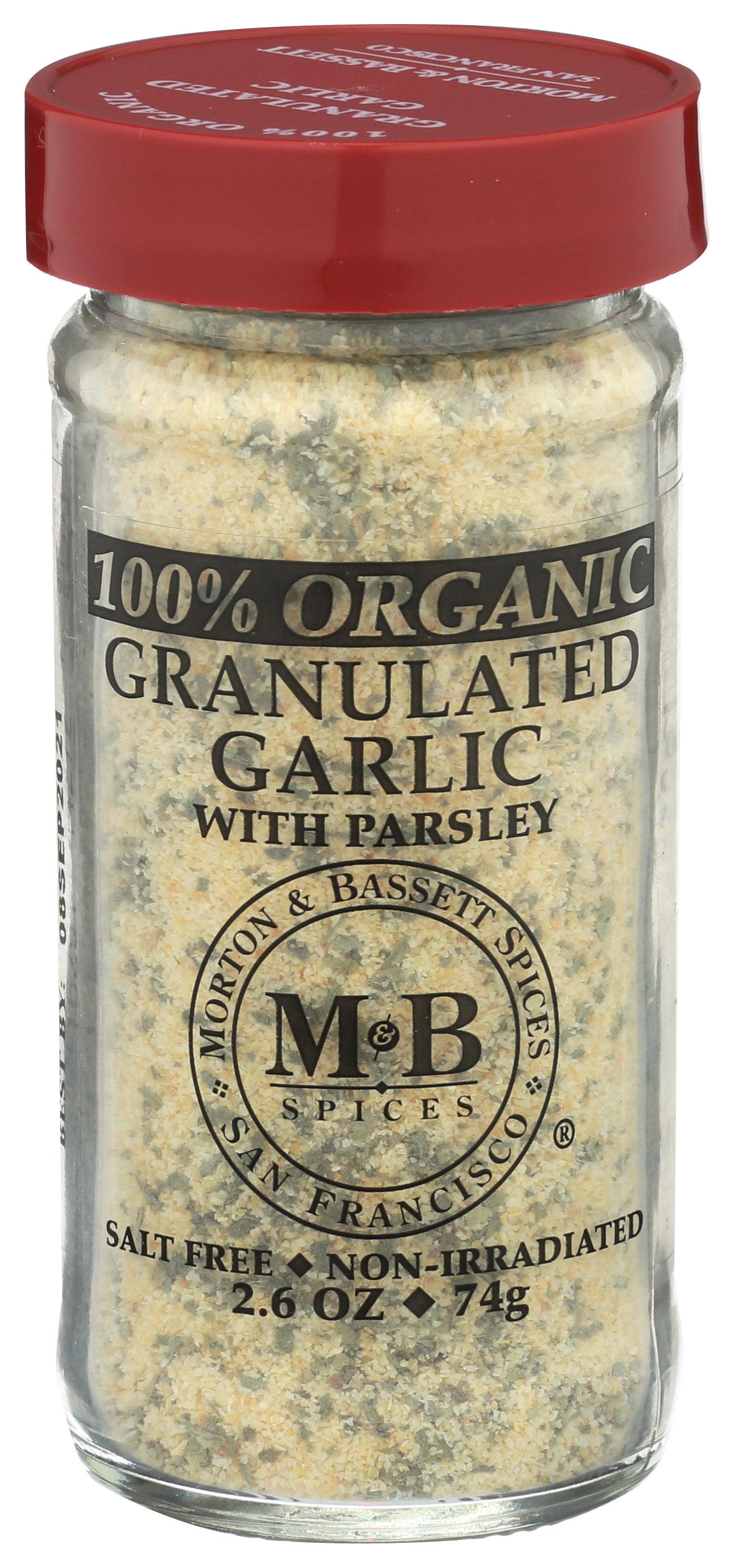 MORTON & BASSETT SPICE GARLIC GRANULTD ORG - Case of 3