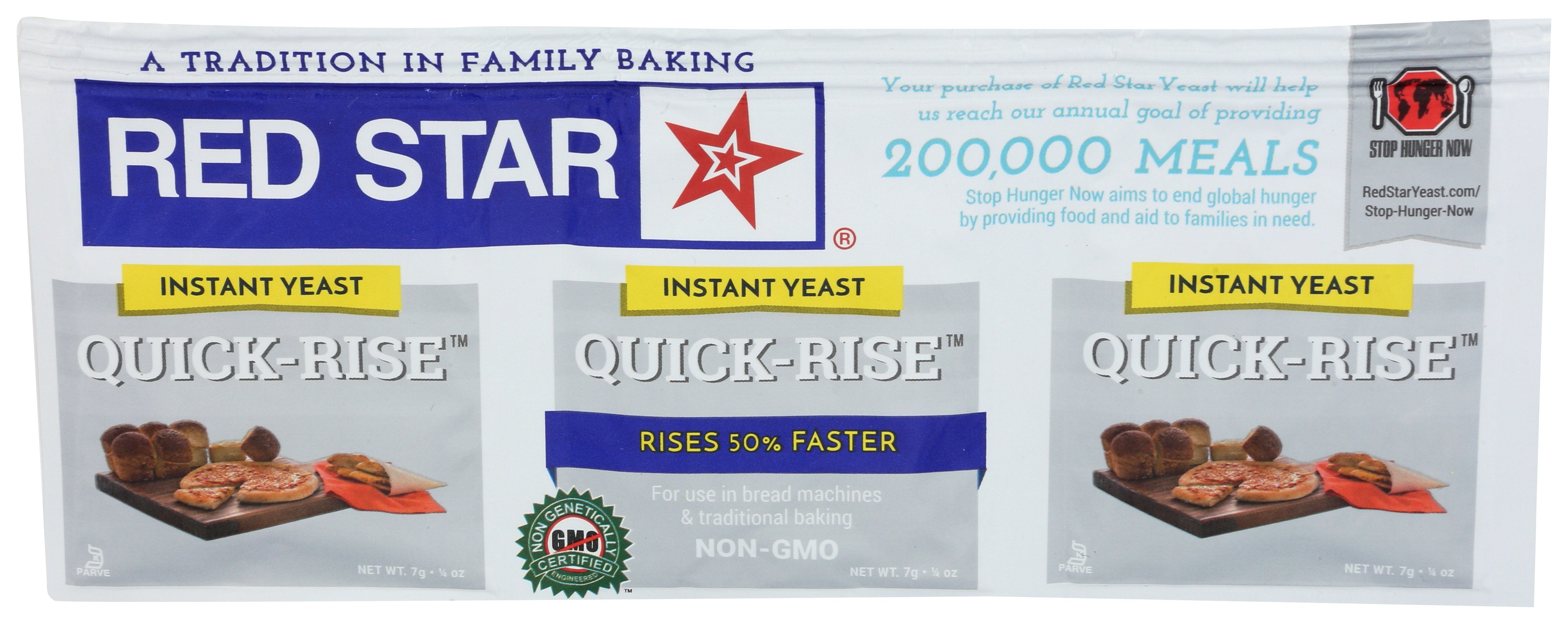 RED STAR YEAST QUICK RISE ENV 3PK - Case of 18