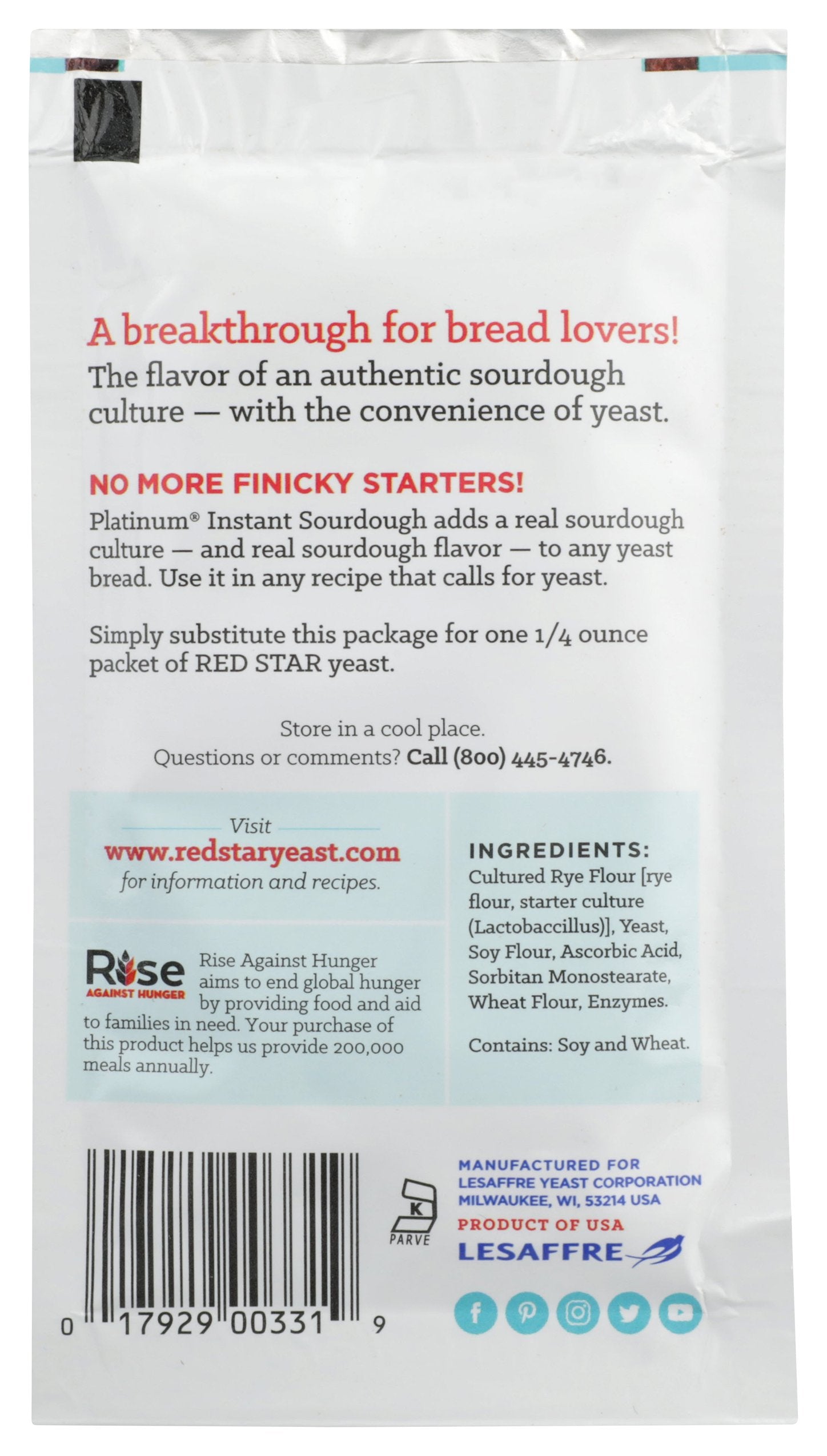 RED STAR YEAST INSTANT SOURDOUGH - Case of 20