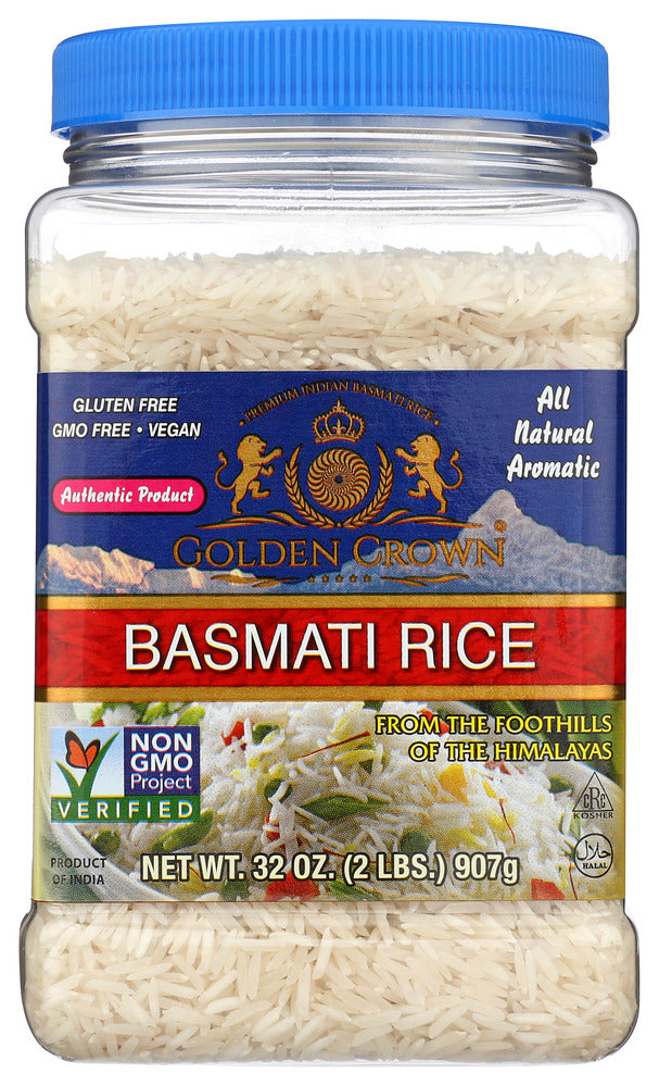 Golden Crown Rice Basmati White - Count of 4 - 2lb