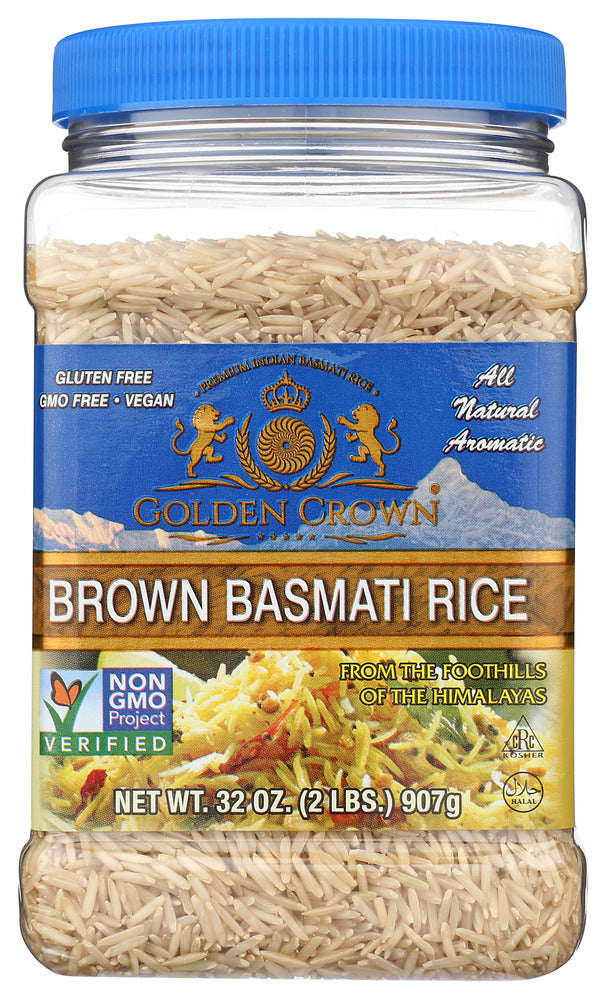 Golden Crown Rice Basmati Brown - Count of 4 - 2lb