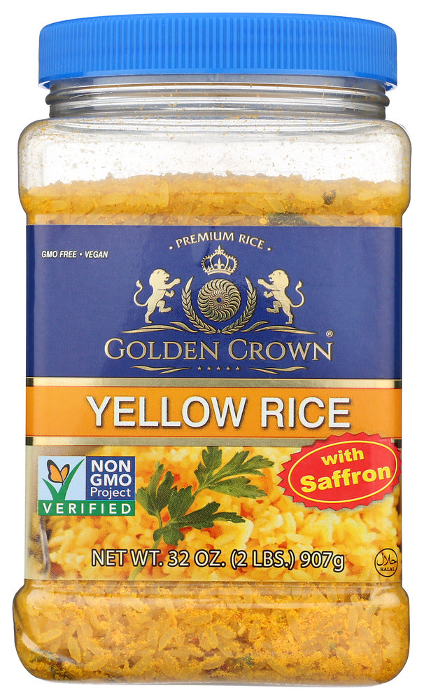 Golden Crown Rice Yellow with Saffron - Count of 4 - 2lb