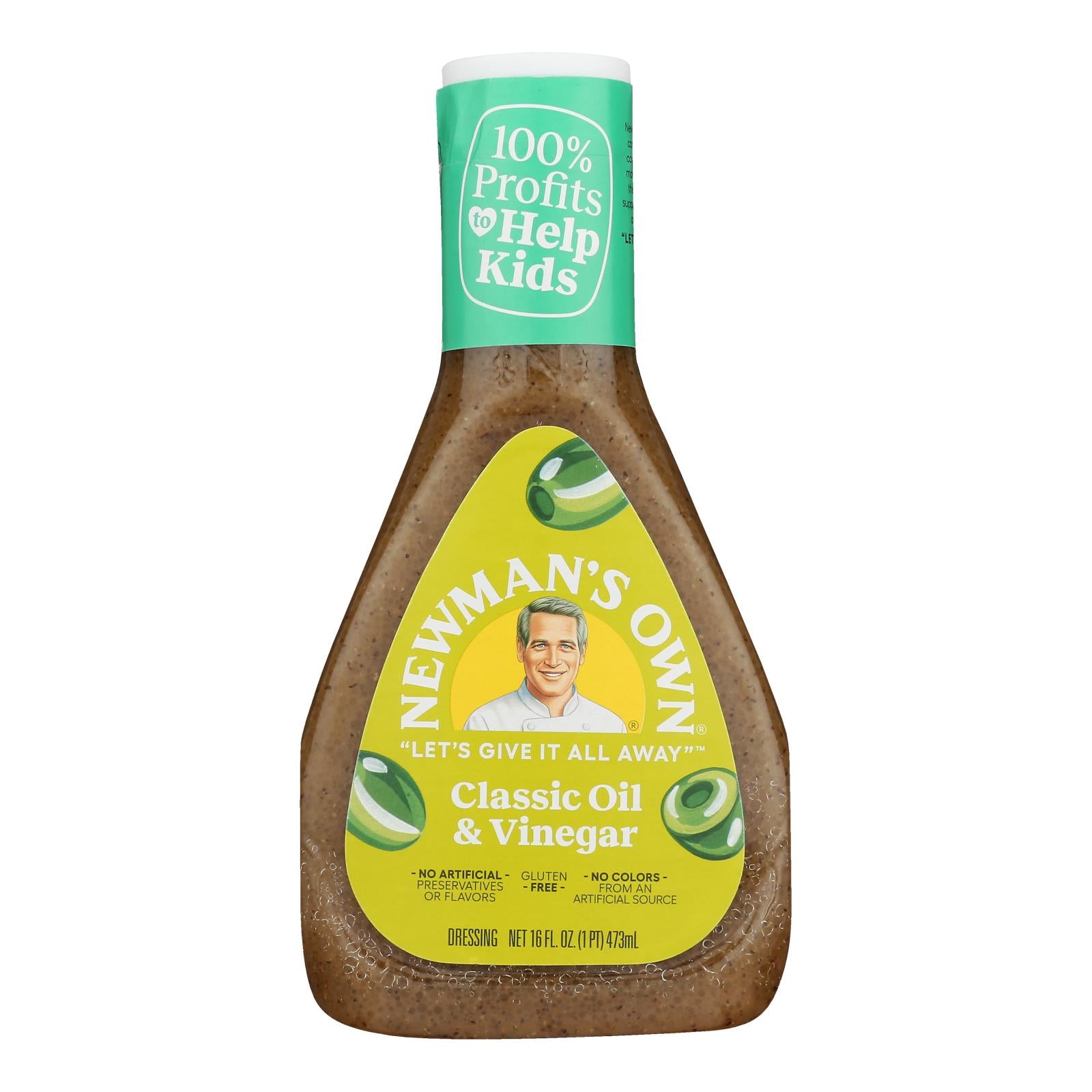 Newman's Own Red Wine Dressing - Vinegar And Olive Oil - Case Of 6 - 16 Fl Oz.