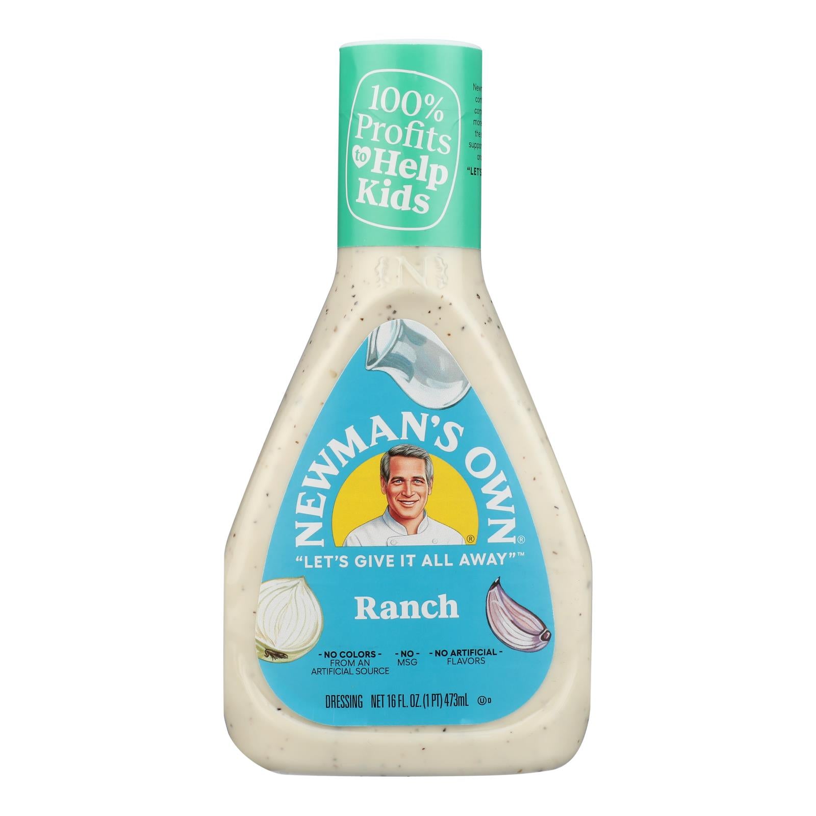 Newman's Own Salad Dressing - Ranch - Case Of 6 - 16 Fl Oz.