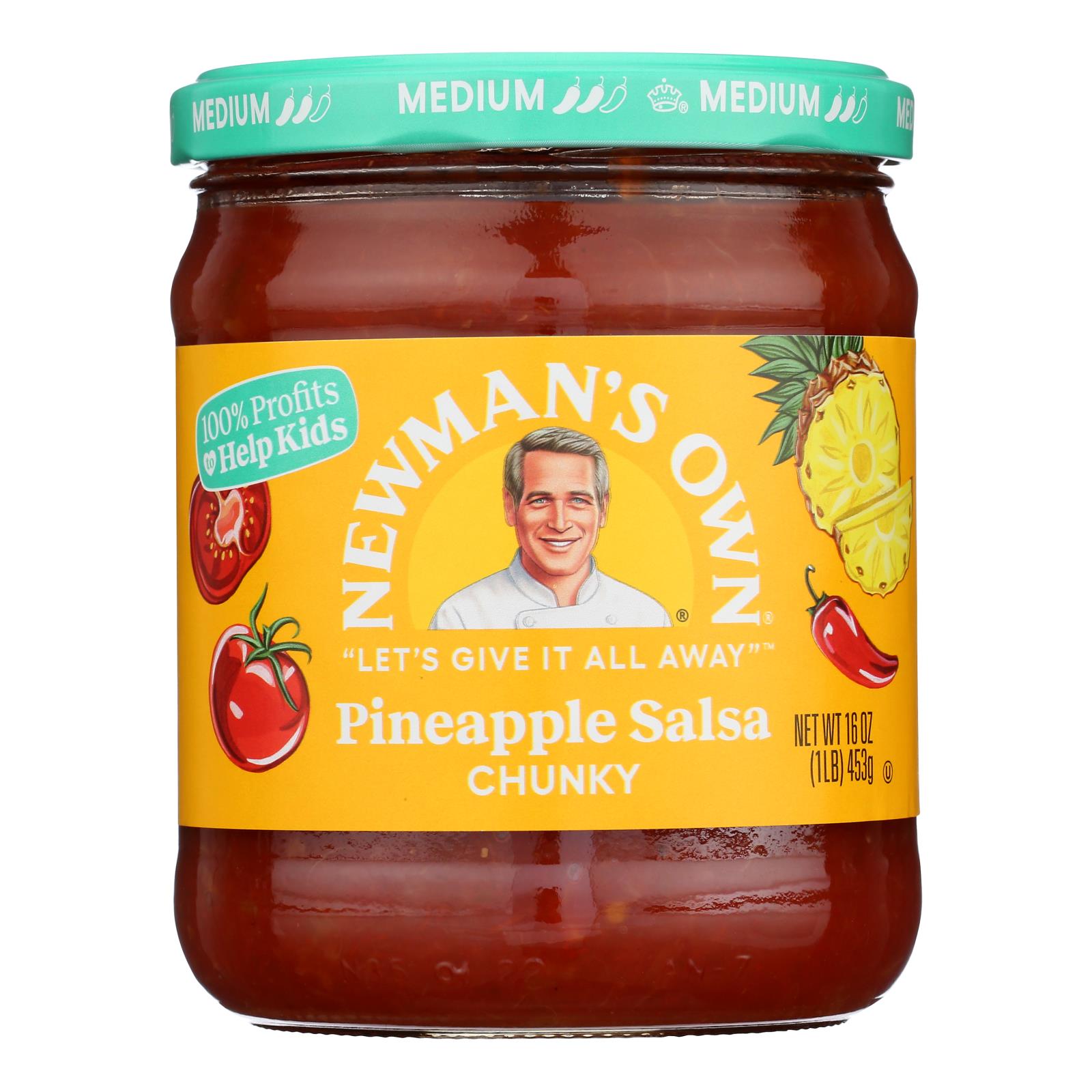 Newman's Own - Salsa Pineapple - Case of 8-16 ounces