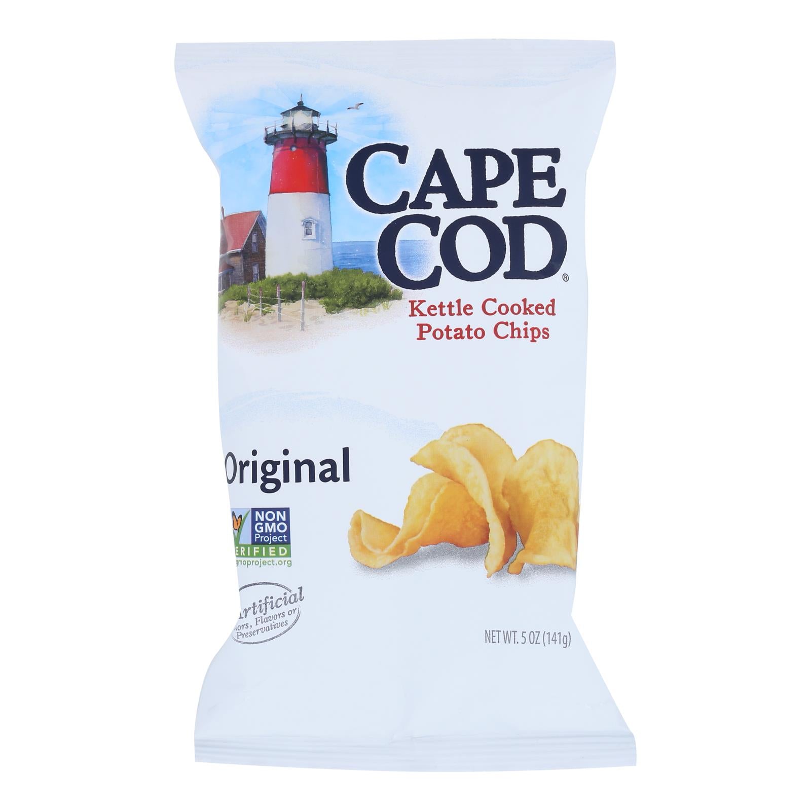 Cape Cod Kettle Cooked Potato Chips - Case of 8 - 5 OZ