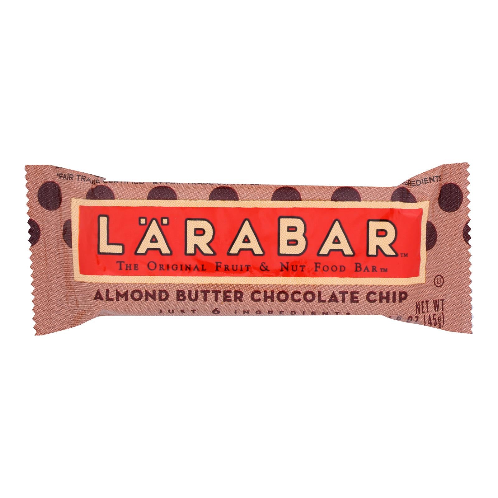 Larabar - Original Fruit and Nut Bar - Almond Butter Chocolate Chip - Case of 16 - 1.6 oz.