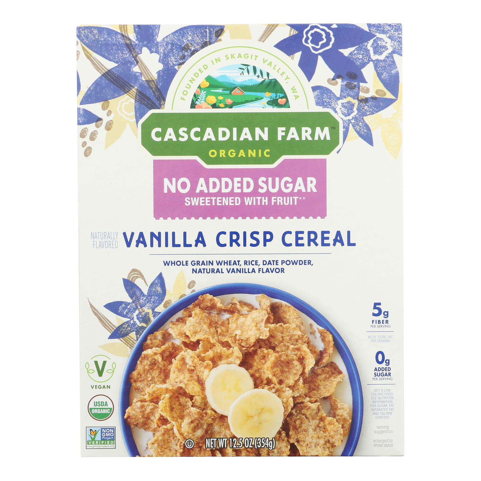 Cascadian Farm - Creal No Sug Vanilla Crisp - Case Of 10-12.5 Oz