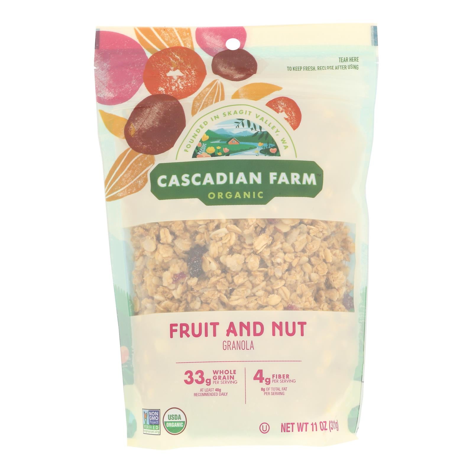 Cascadian Farm - Granola Organic Fruit Nut - Case of 4-11 Ounces