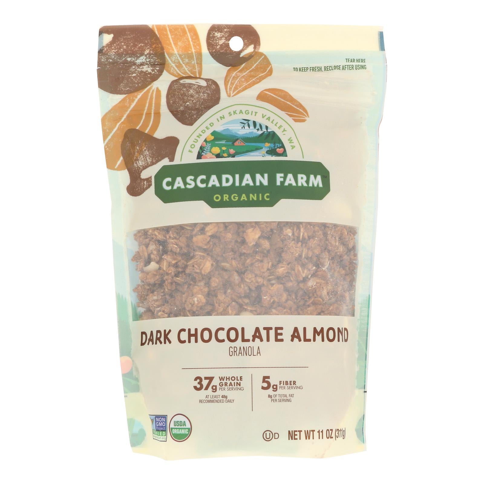 Cascadian Farm - Granola Organic Dark Chocolate Almond - Case of 4-11 Ounces