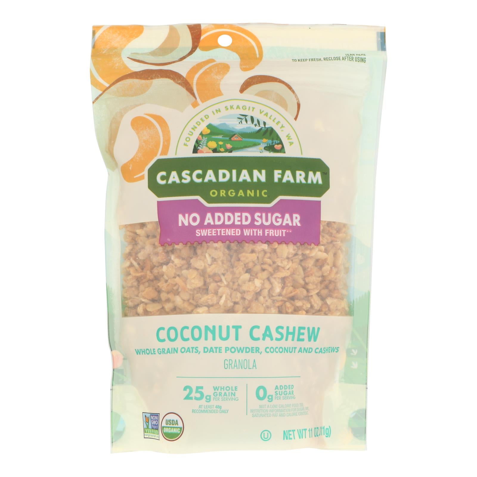 Cascadian Farm - Granola Organic Coconut Cashew - Case of 4-11 Ounces