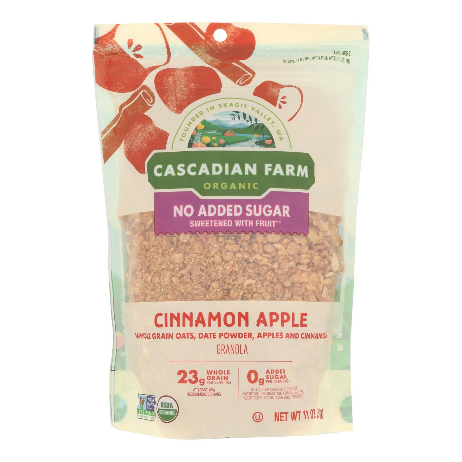 Cascadian Farm - Granola Organic Cinnamon Apple - Case of 4-11 Ounces