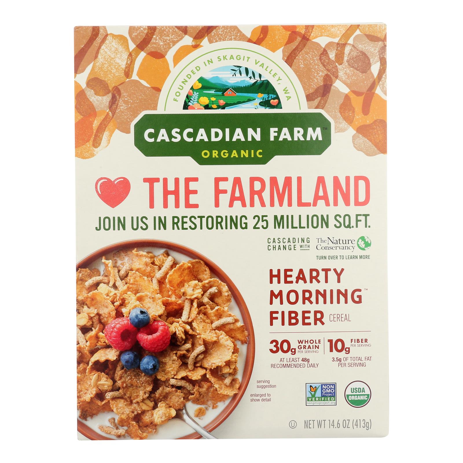 Cascadian Farm Organic Cereal - Hearty Morning - Case Of 10 - 14.6 Oz