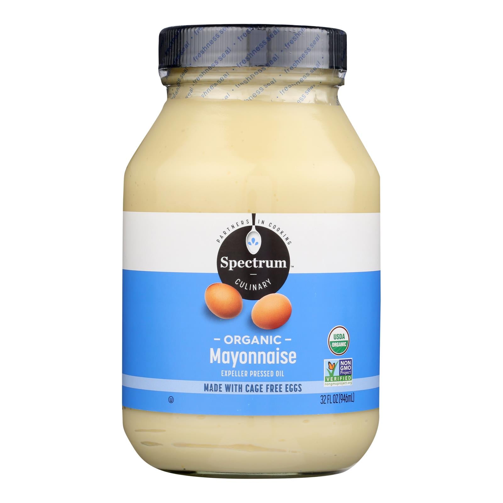 Spectrum Naturals Organic Mayonnaise With Cage Free Eggs - Case Of 12 - 32 Oz.