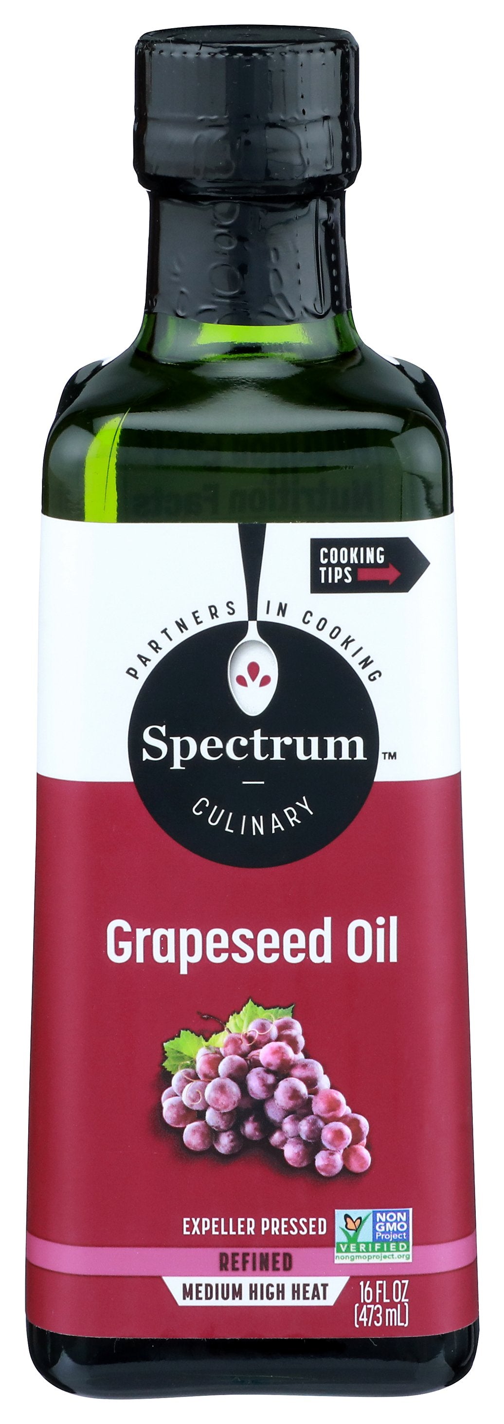 SPECTRUM NATURALS OIL GRAPESEED REFINED - Case of 6