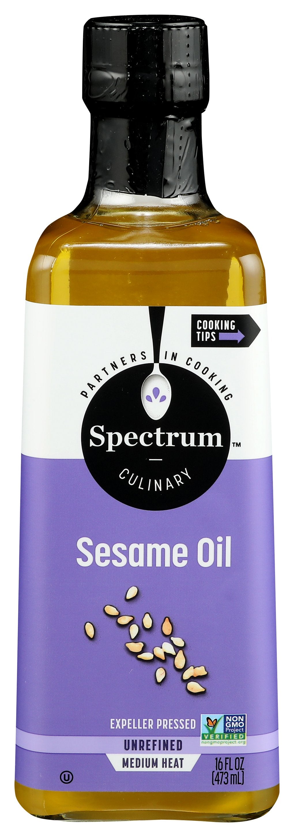 SPECTRUM NATURALS OIL SESAME UNREFINED - Case of 6 [OIL SESAME UNREFINED - 16 OZ]