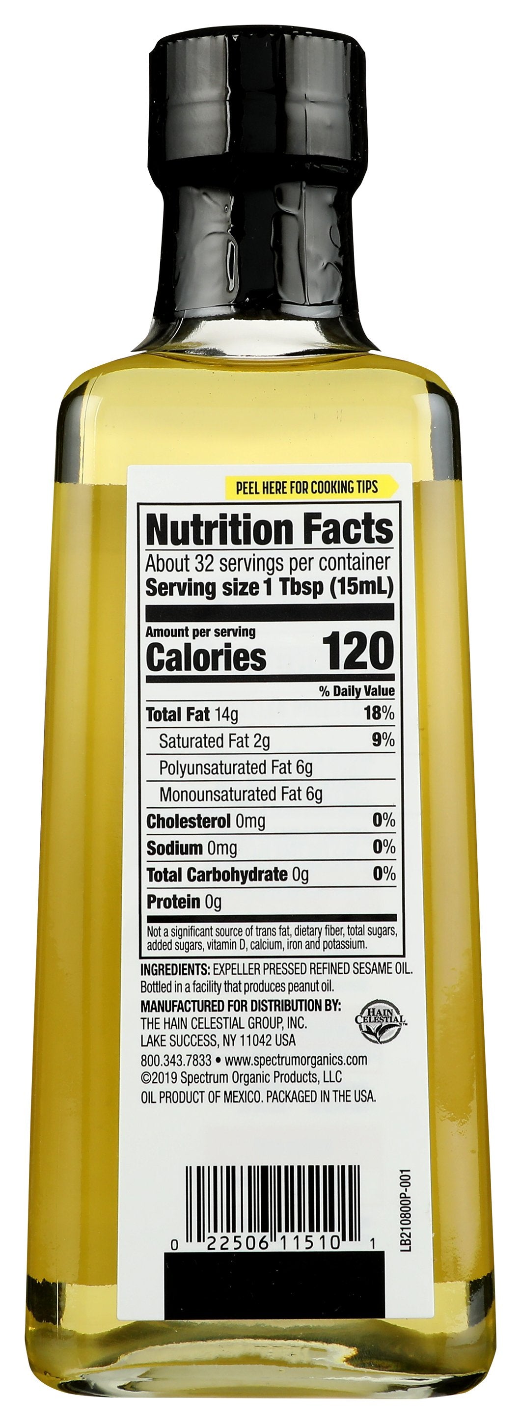 SPECTRUM NATURALS OIL SESAME REFINED