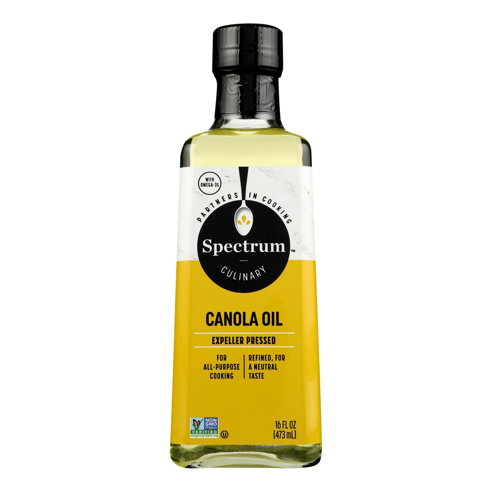 Spectrum Naturals Refined Canola Oil - Case of 12 - 16 Fl oz.