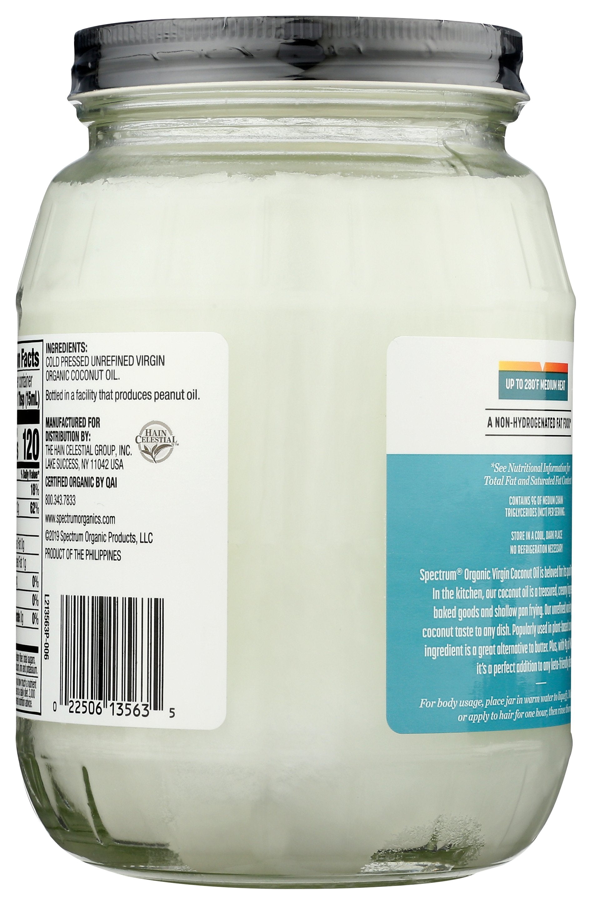 SPECTRUM NATURALS OIL COCONUT VIRGIN ORG - Case of 6