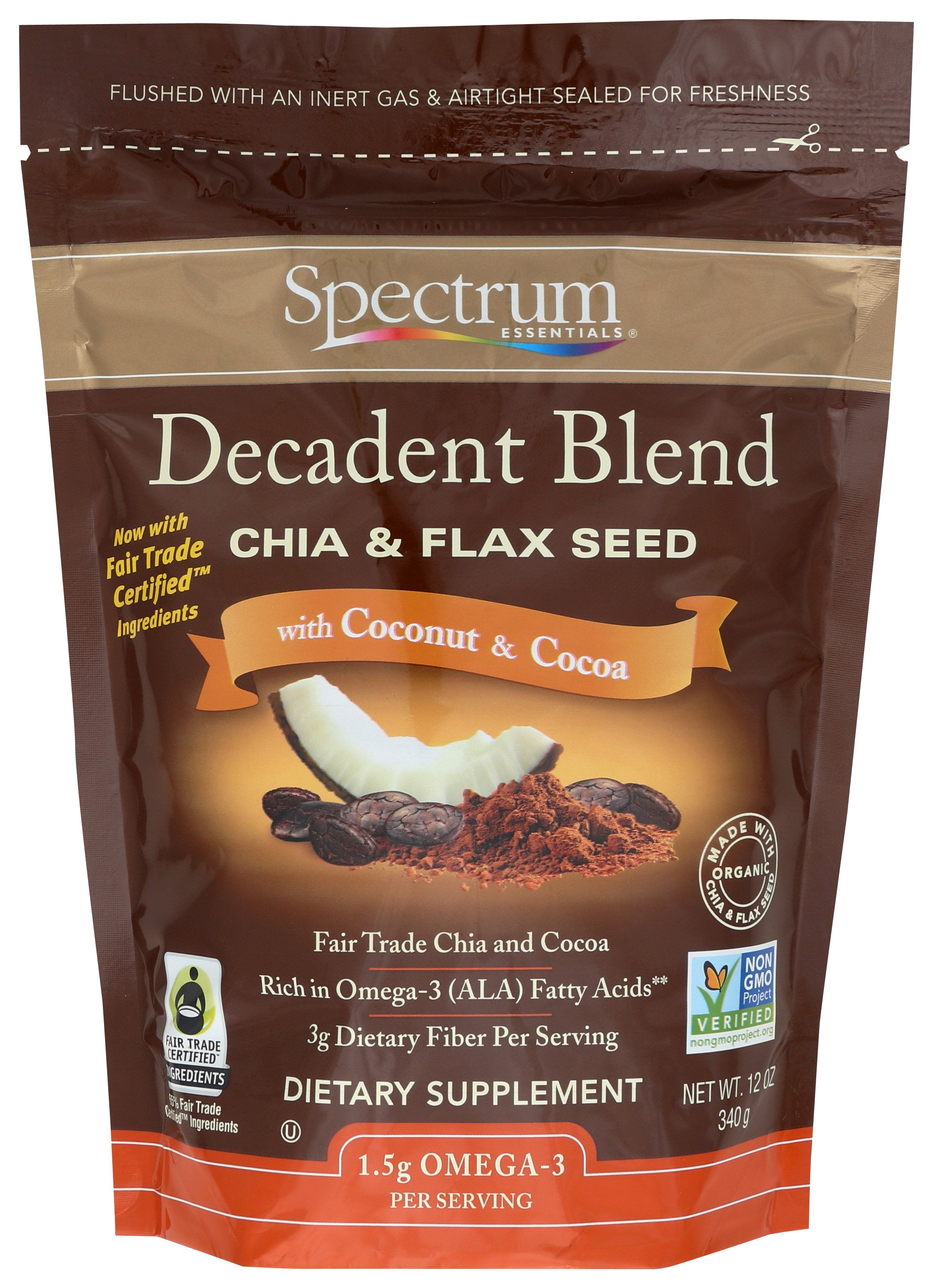 SPECTRUM ESSENTIAL FLAX SEED CHIA COCOA COCNT - Case of 3