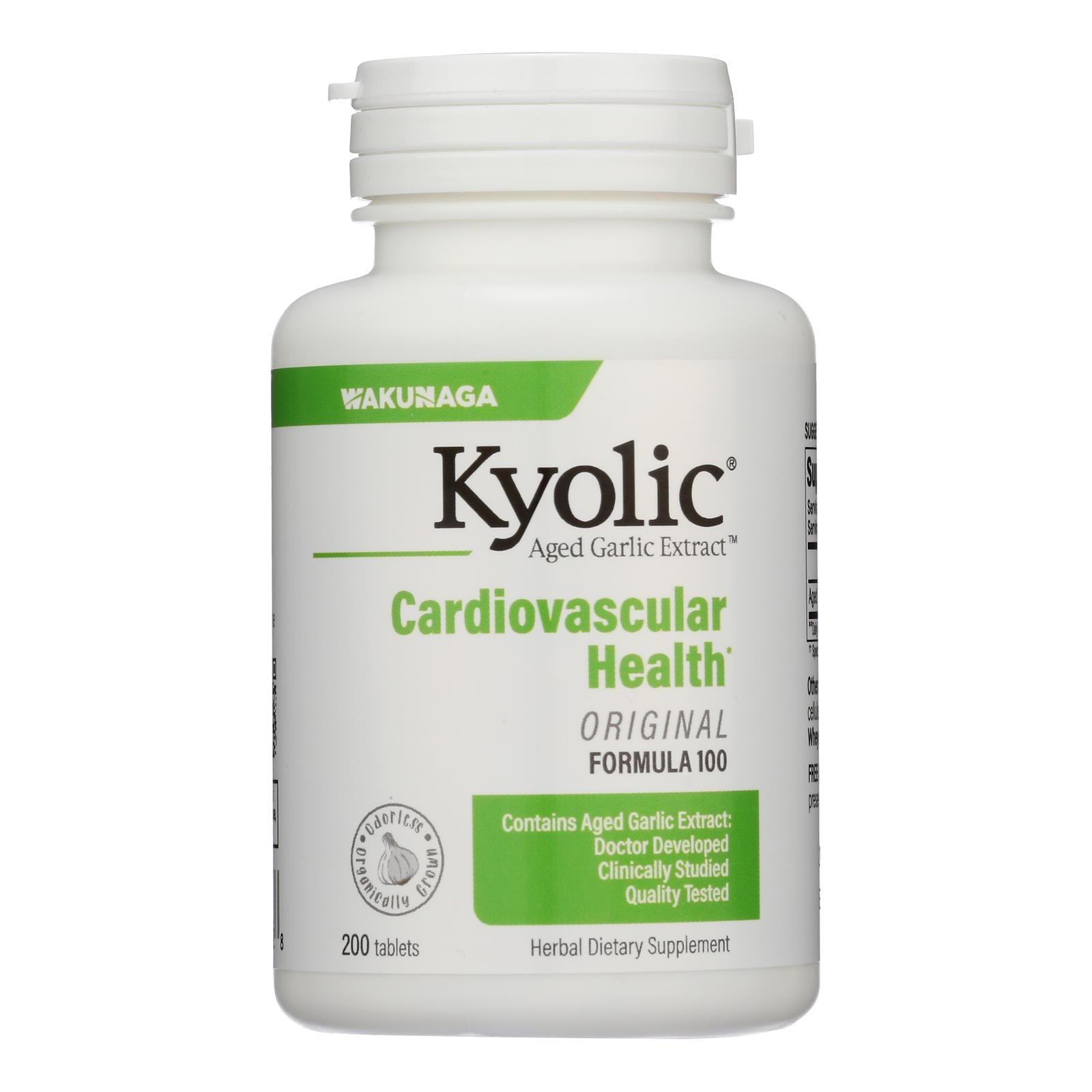 Kyolic - Aged Garlic Extract Hi-po Cardiovascular Original Formula 100 - 200 Tablets