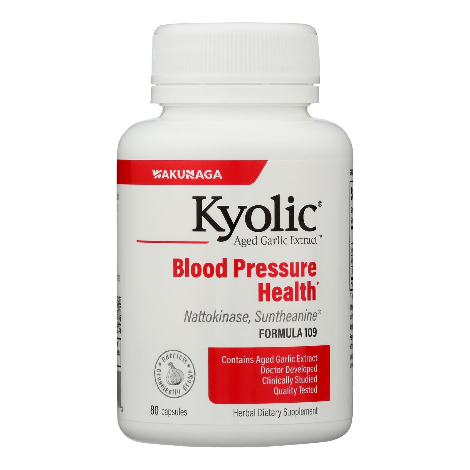 Kyolic - Aged Garlic Extract Blood Pressure Health Formula 109 - 80 Capsules