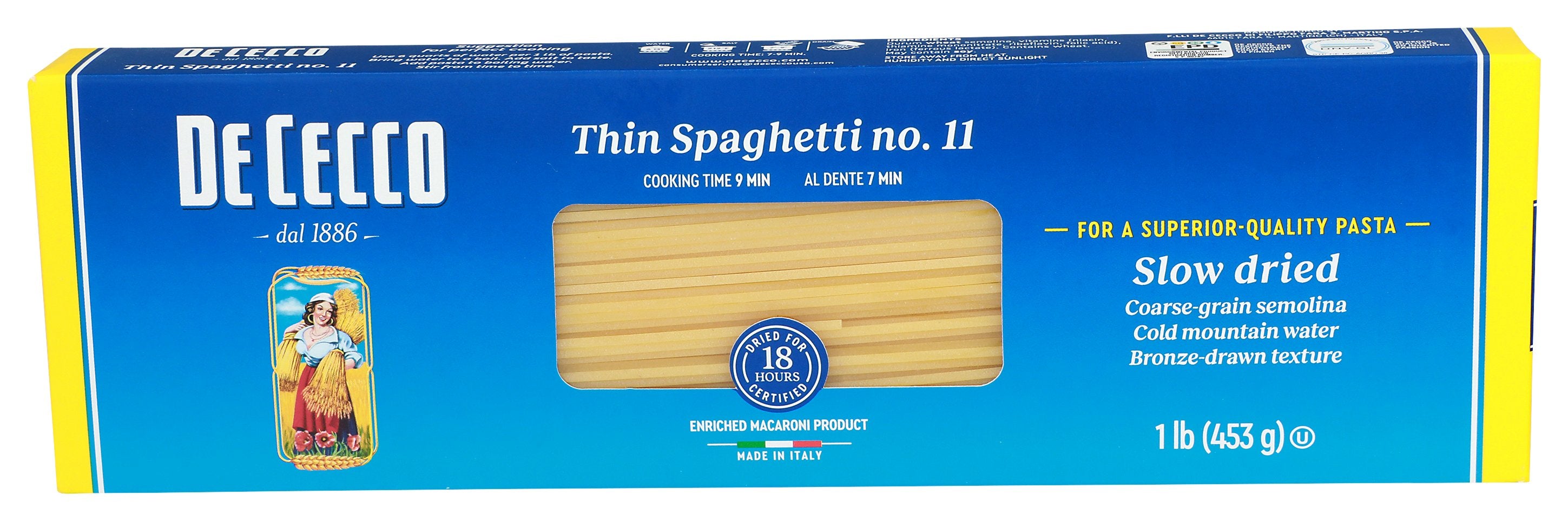DE CECCO PASTA SPAGHETTI THIN - Case of 20