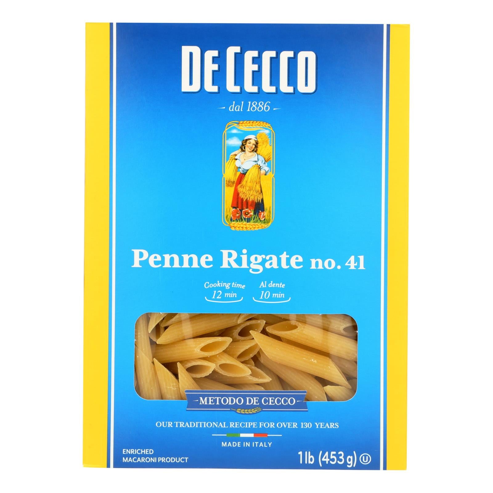 De Cecco Pasta - Pasta - Penne Rigate - Case Of 12 - 16 Oz