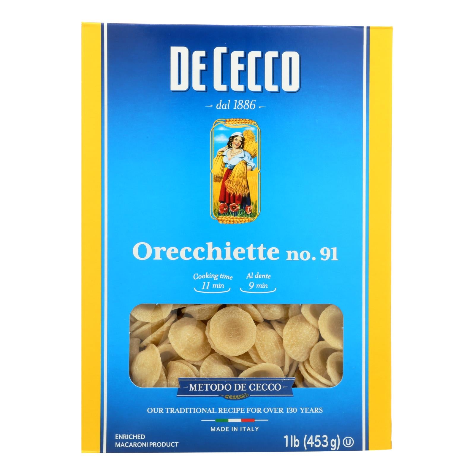 De Cecco Pasta - Pasta - Orecchiette - Case Of 12 - 16 Oz