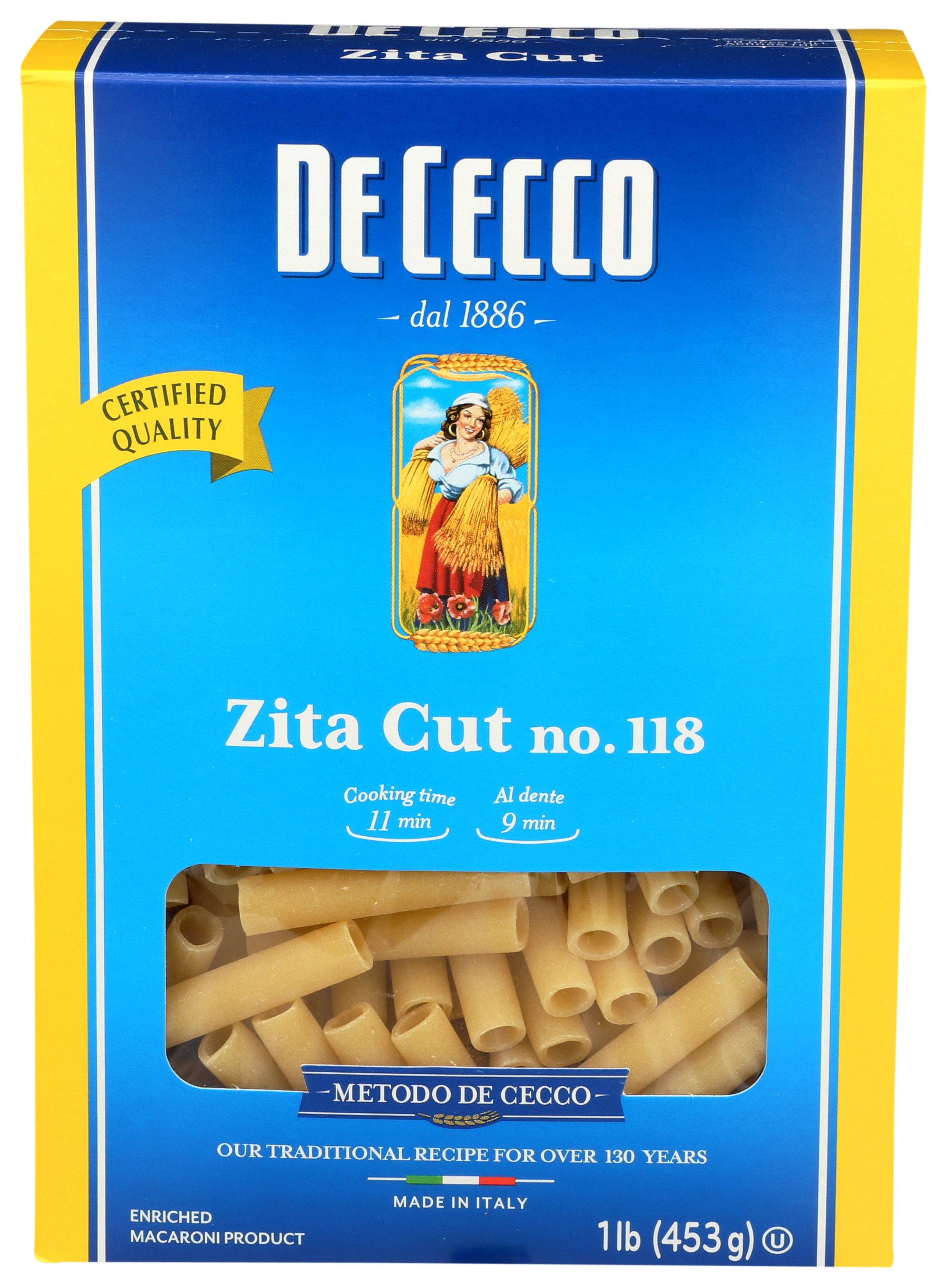 DE CECCO PASTA ZITA CUT - Case of 12