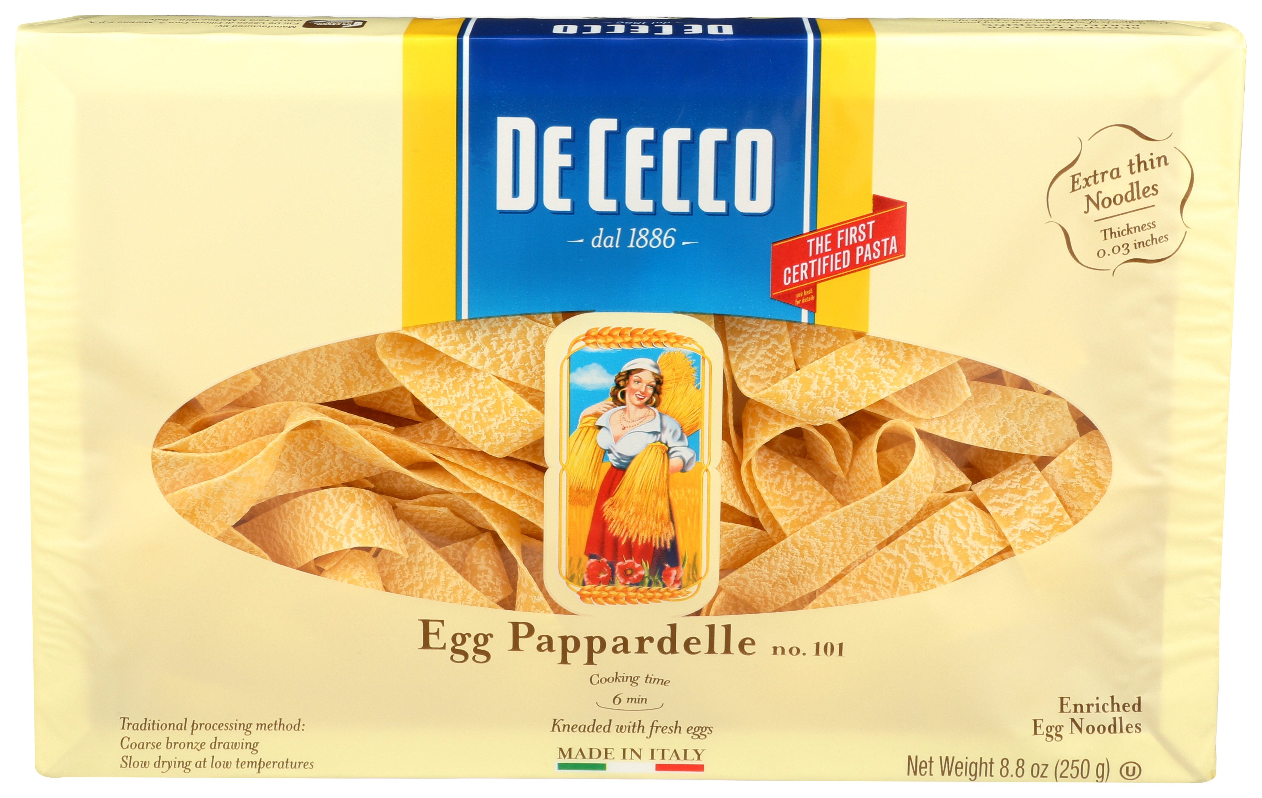 DE CECCO PASTA EGG PAPPARDELLE - Case of 12