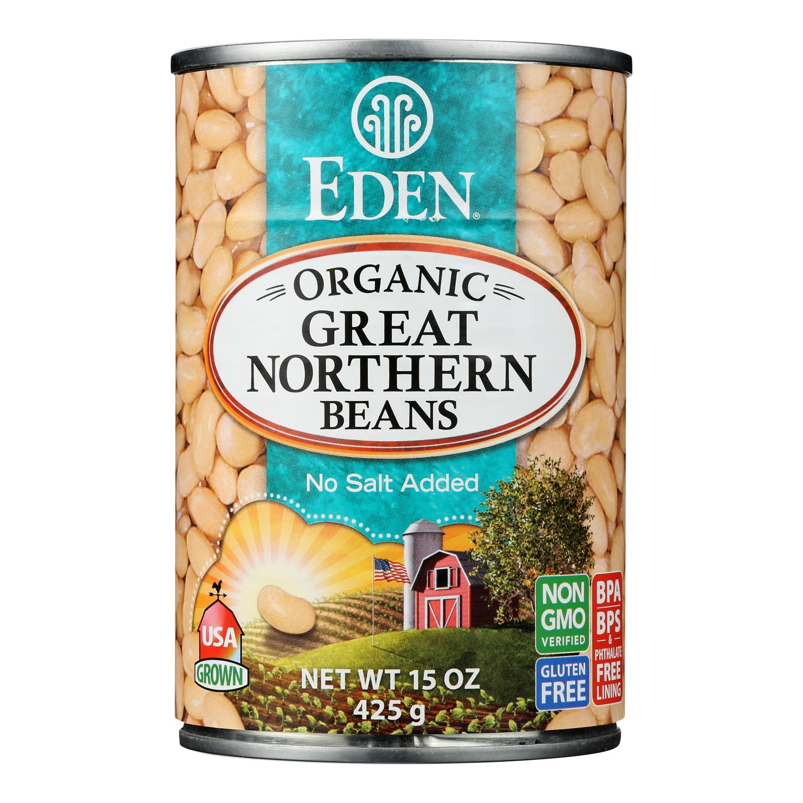 Eden Foods Great Northern Beans Organic - Case Of 12 - 15 Oz.