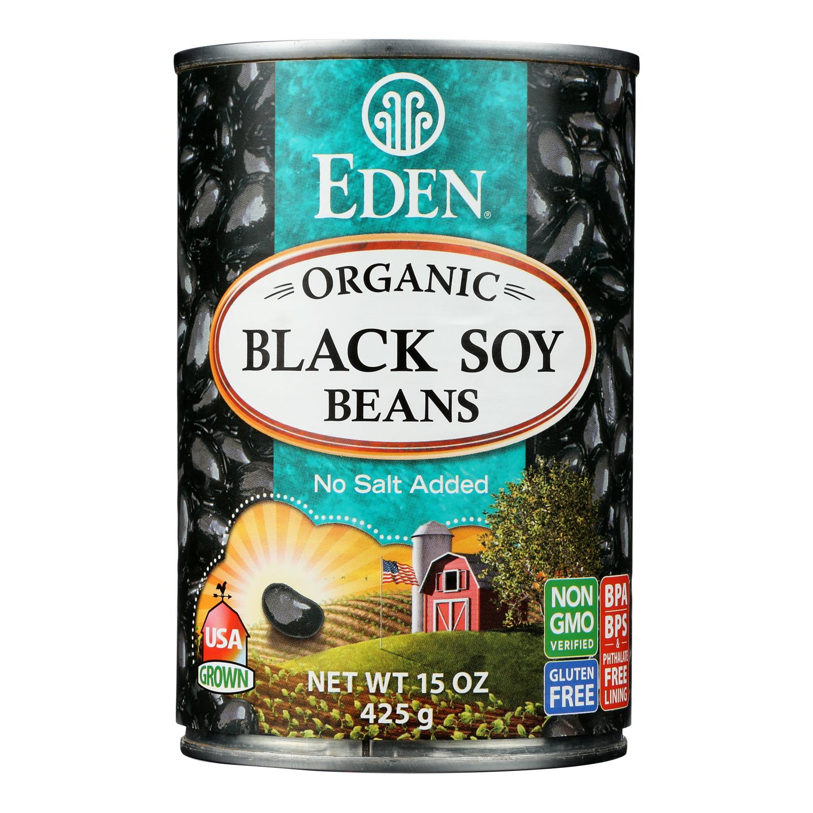 Eden Foods Organic Black Soy Beans - Case Of 12 - 15 Oz.