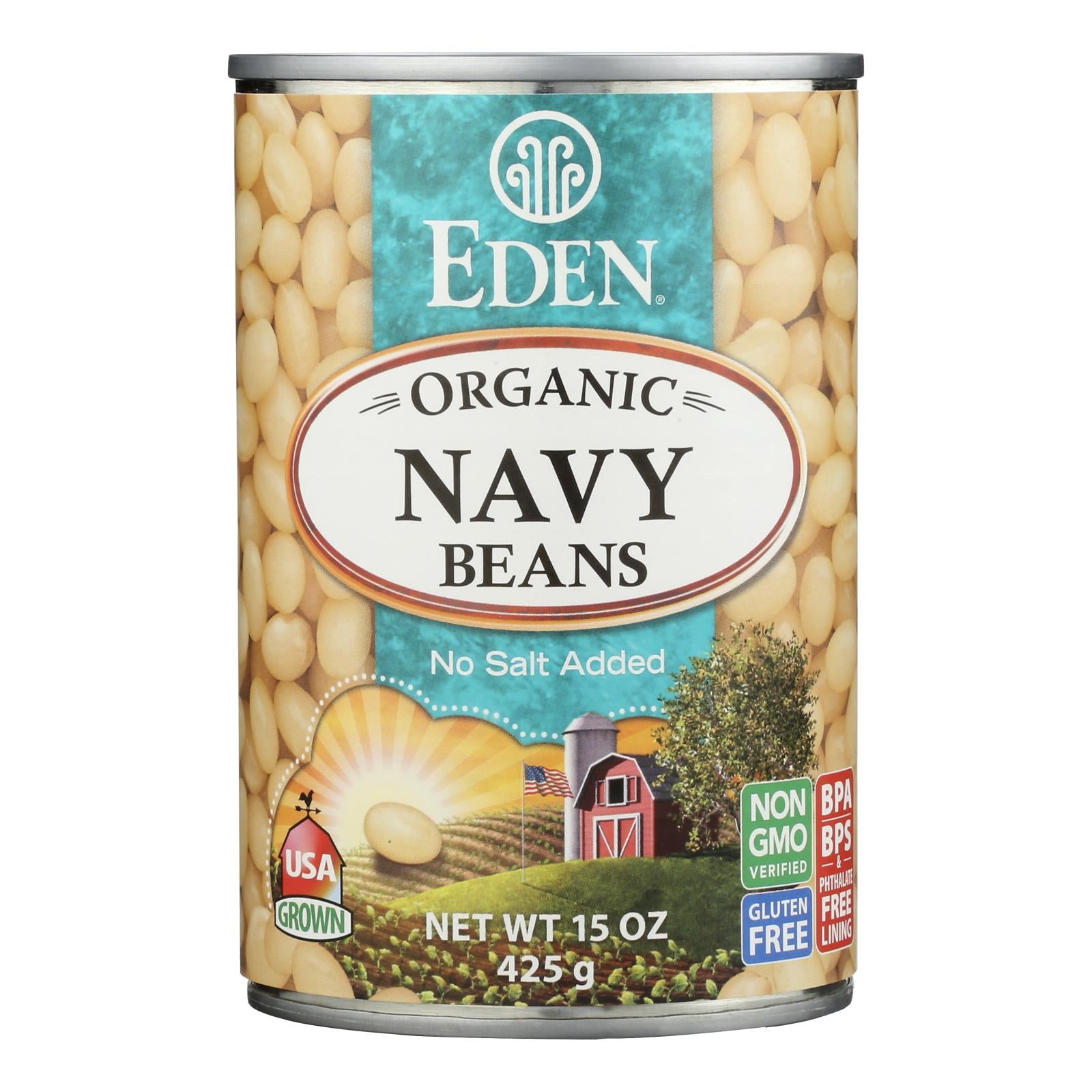 Eden Foods Navy Beans - Organic - Case Of 12 - 15 Oz.