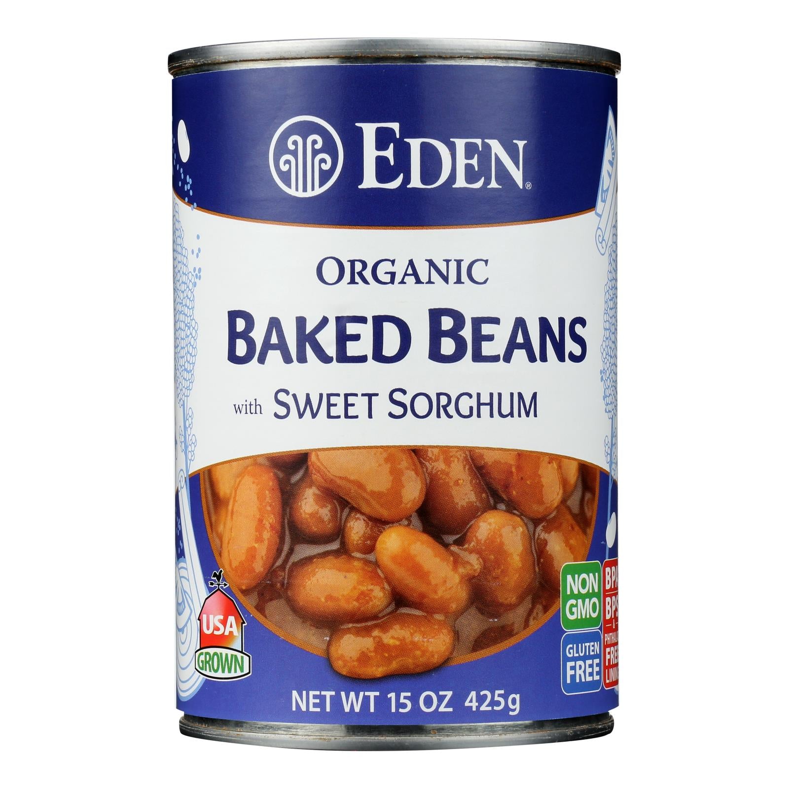 Eden Foods Baked Beans with Sorghum and Mustard Organic - Case of 12 - 15 oz.