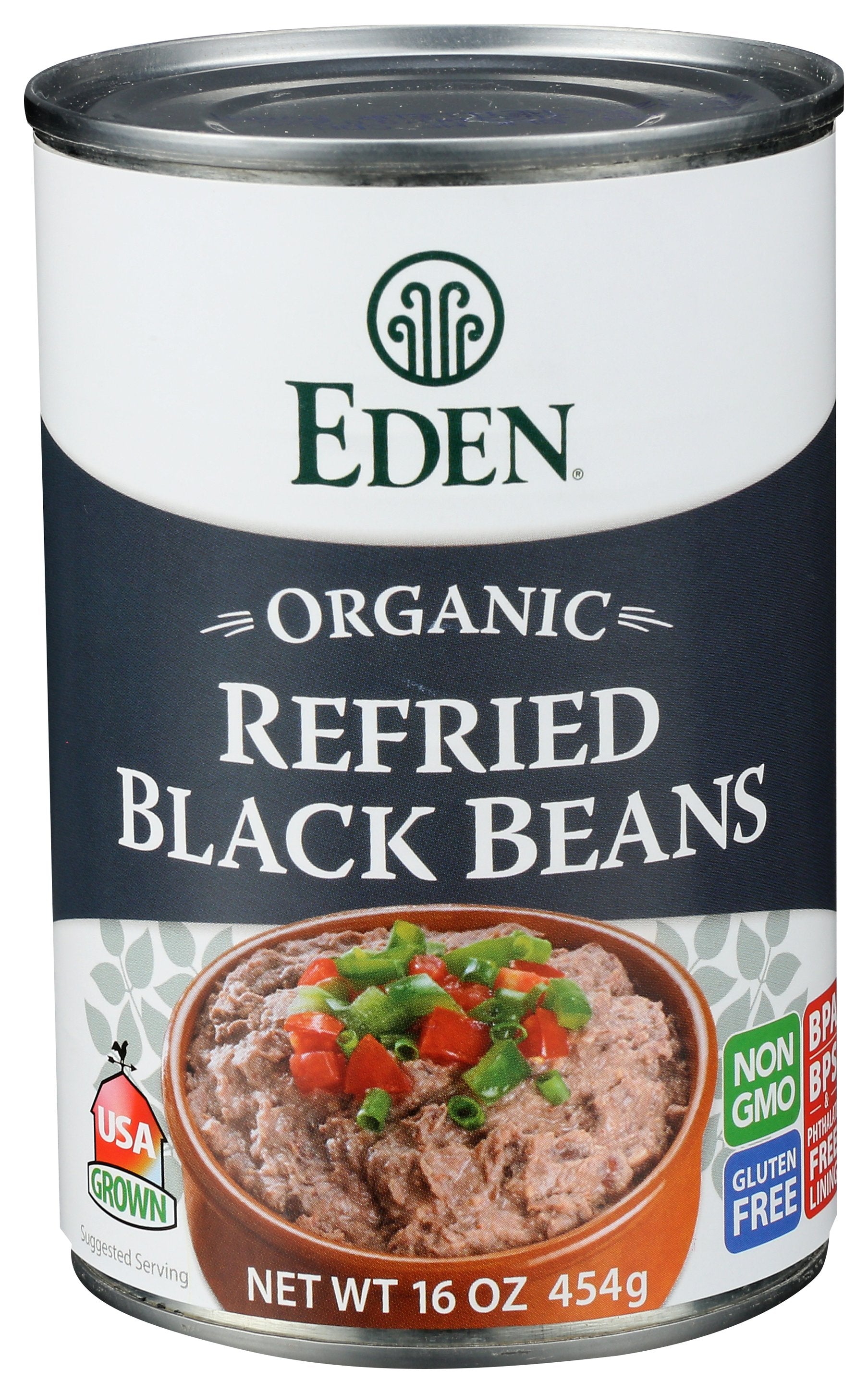 EDEN FOODS BEAN REFRIED BLACK - Case of 12